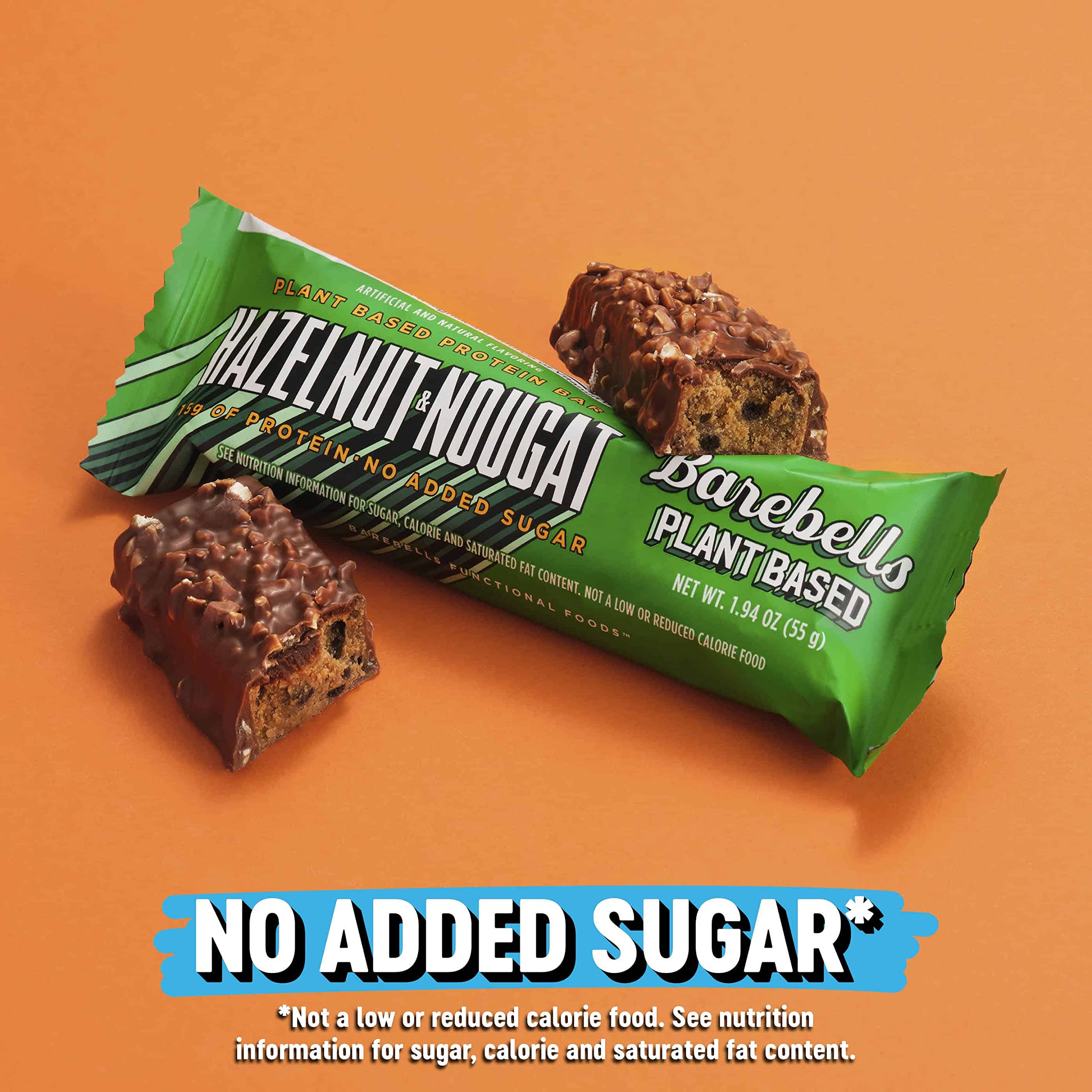 Barebells Vegan Protein Bars Hazelnut & Nougat - 12 Count, 1.9oz Bars - Features Plant BAREBELLSUS supplements