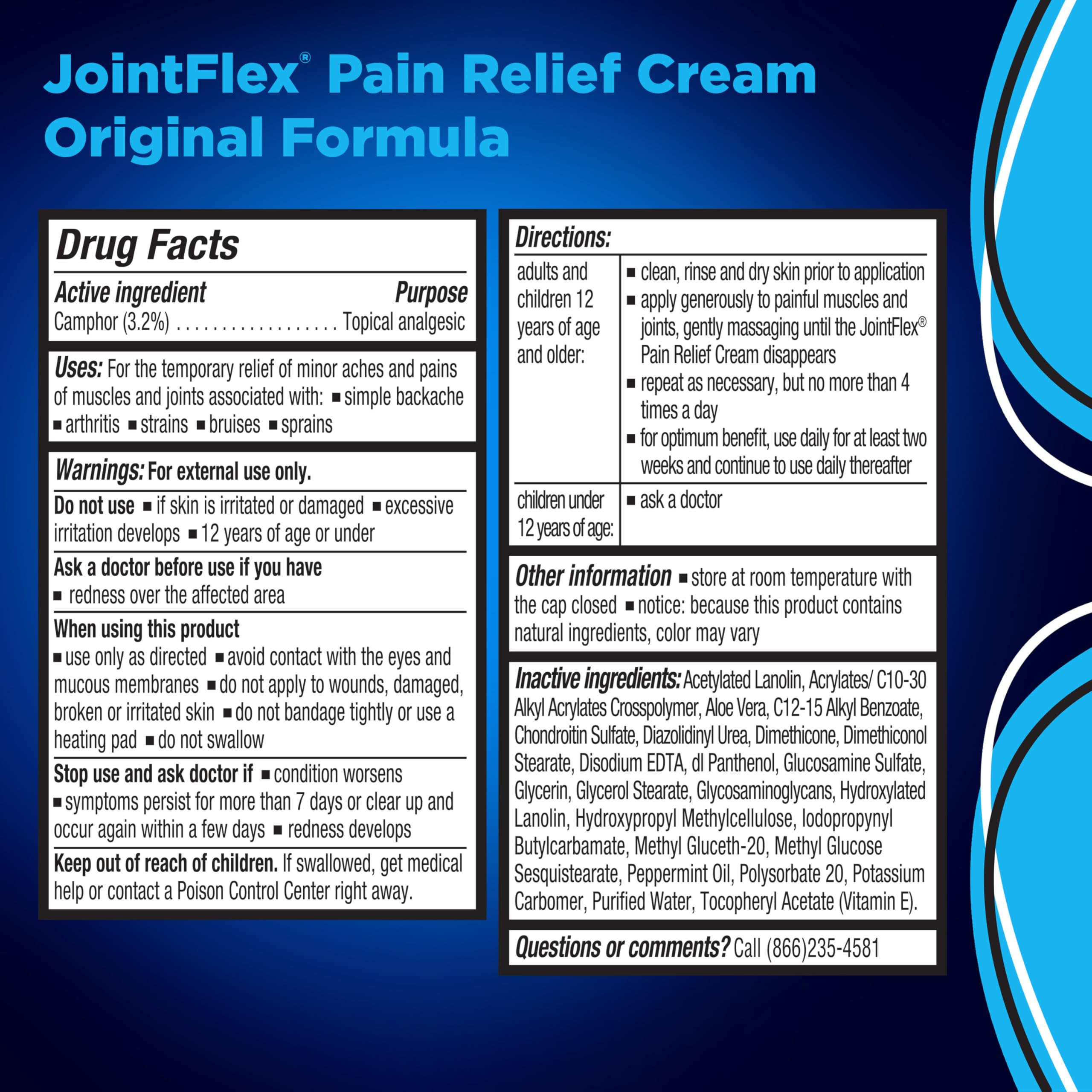JointFlex Pain Relief Cream, Arthritis Pain Relief, Joint Pain Relief, 4 Ounce Tube JointFlexAu supplements