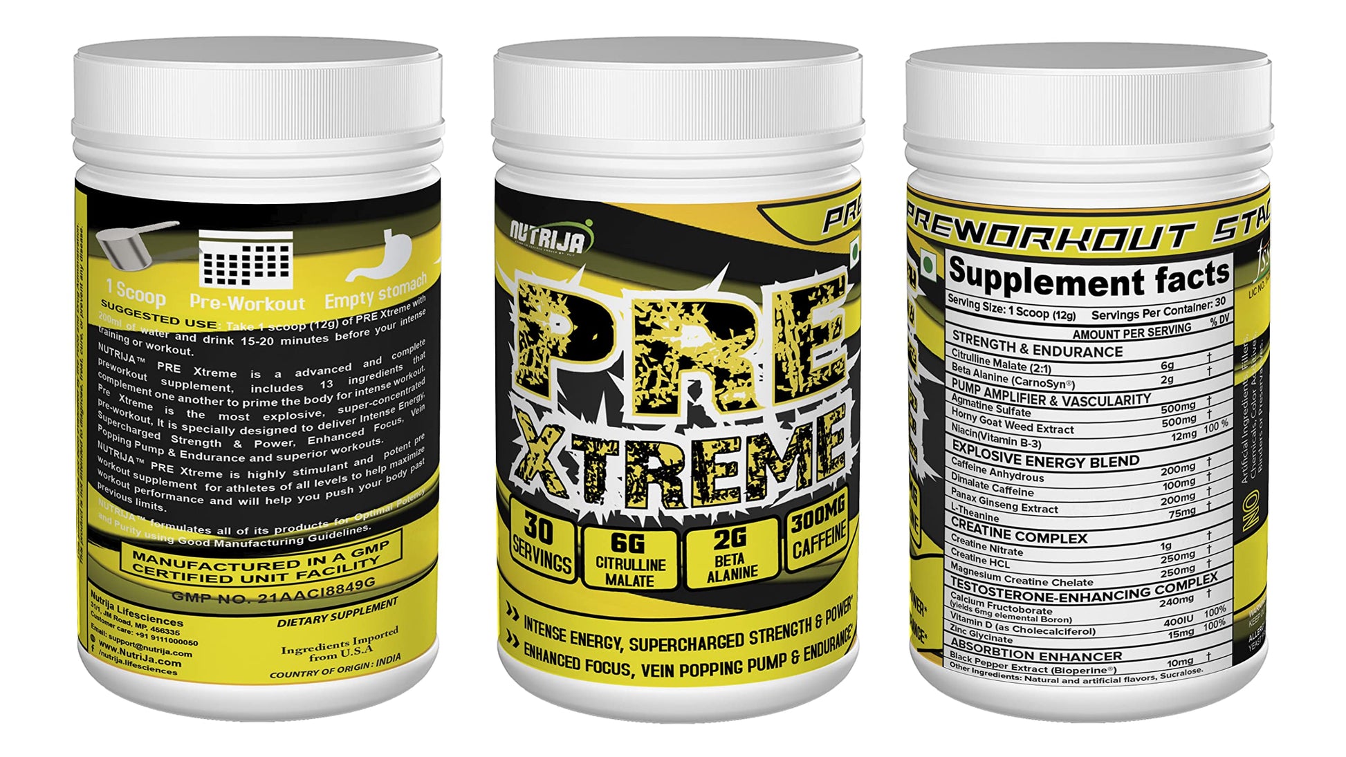 NutriJa Pre Xtreme - Pre Workout Supplement - 30 Servings (Tangy Orange) NutriJaAu supplements