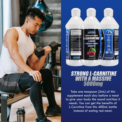 Parker Naturals L-Carnitine 5000 Mg Premium Dietary Supplement Liquid - 16 Oz All Natural Parker NaturalsUS supplements