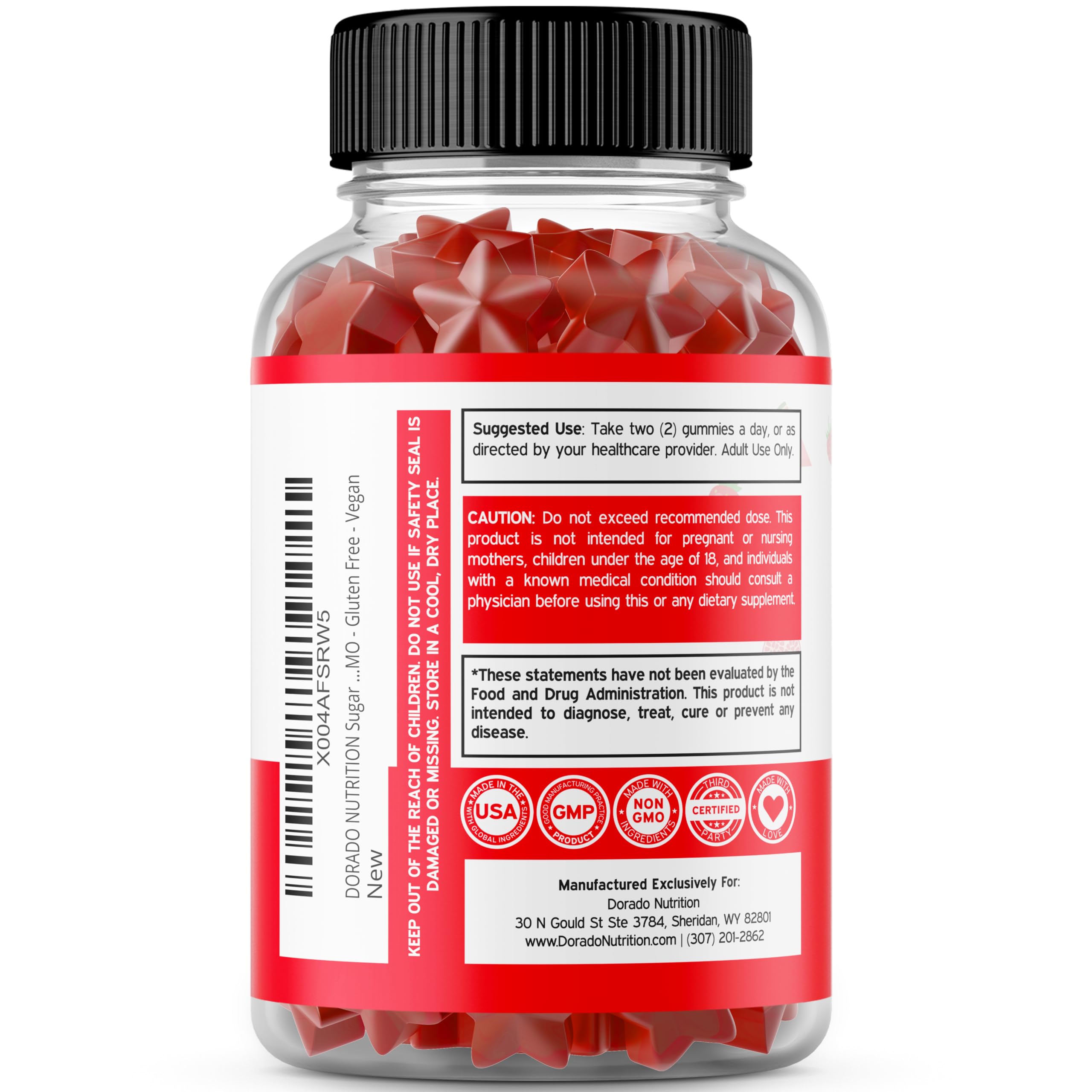 Fruit and Veggies Supplement (120 Gummies) - Premium Sugar-Free Superfood Super Green & Fruit Gummies for Adults - Immunity Support for Men & Women - Non GMO, Vegan Safe & Made in USA DORADO NUTRITIONAu supplements