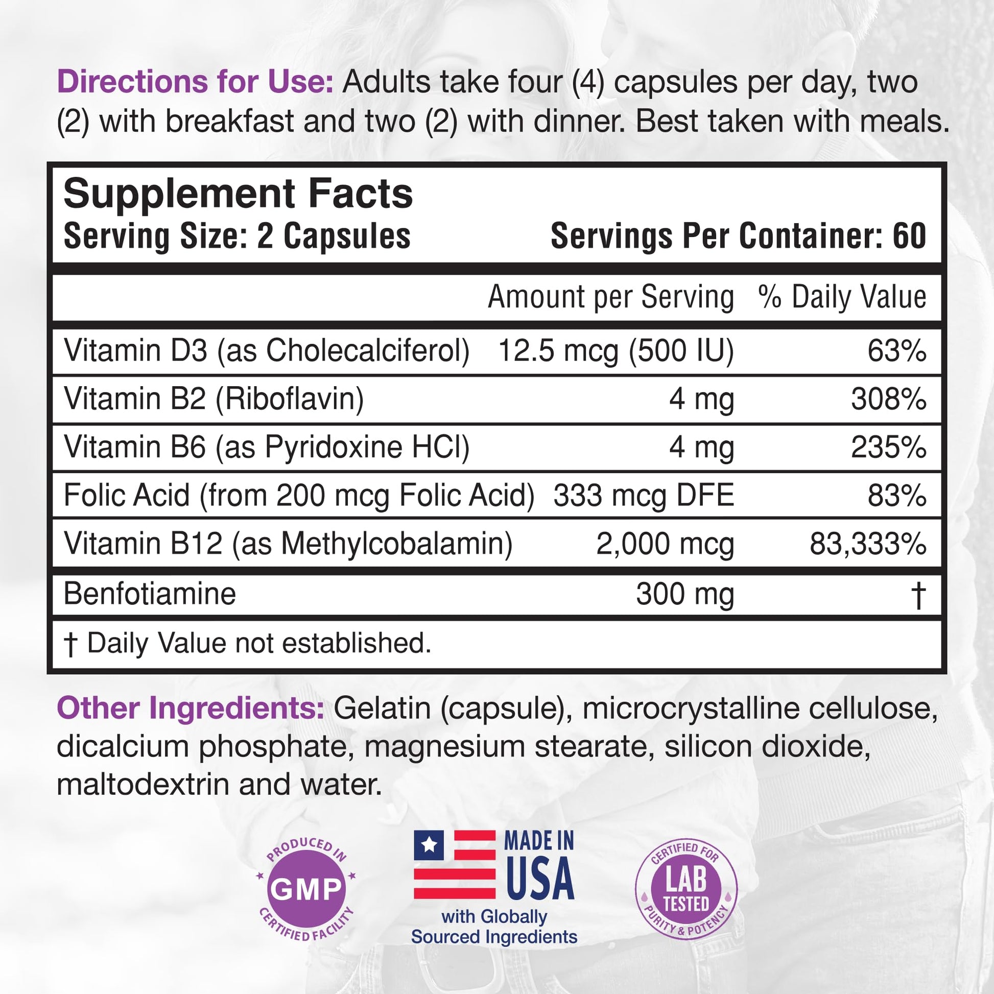 RHP Nerve Support Formula. Nutritional Support of Neuropathy, Nerve Relief from Aches, Nerve Pain & Discomfort. B-Complex with Benfotiamine and Methyl B12. 120 Capsules RHPAu supplements