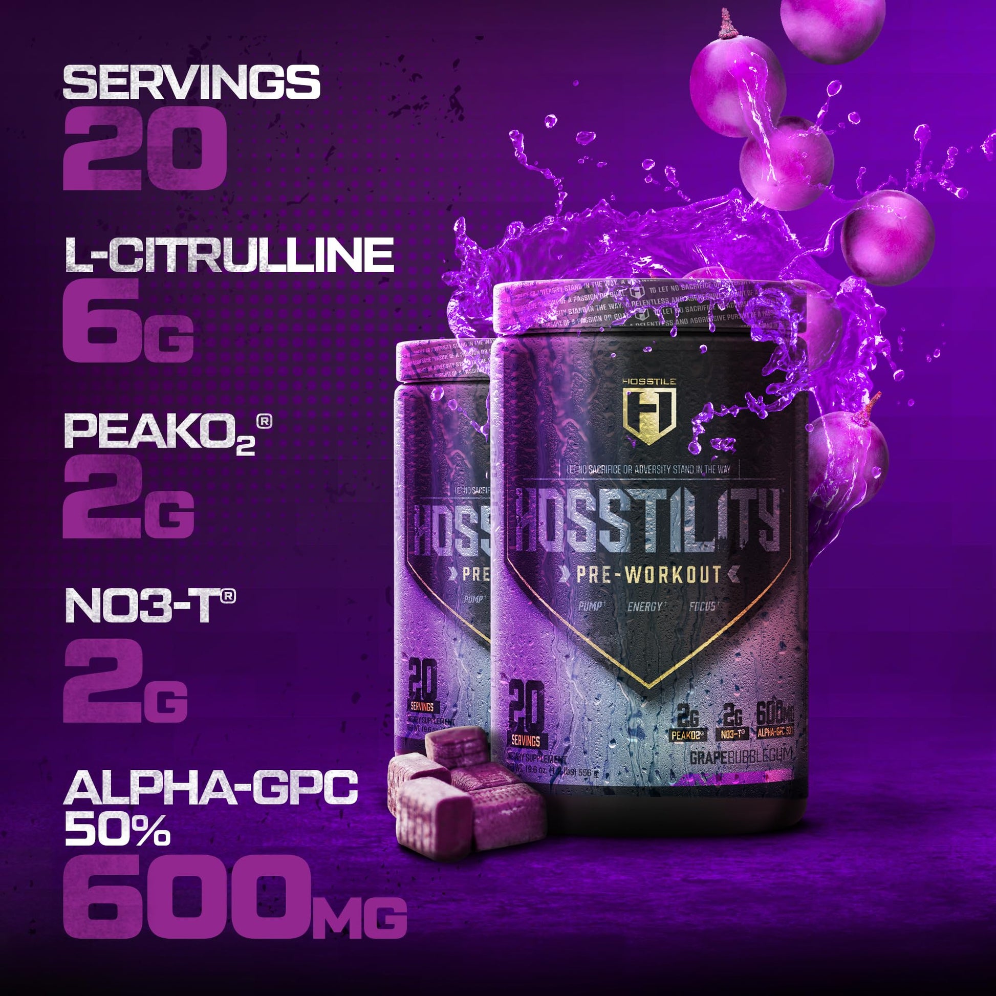 HOSSTILE Hosstility Pre Workout, All-in-One Pre Workout Powder for Men and Women HOSSTILEAu supplements