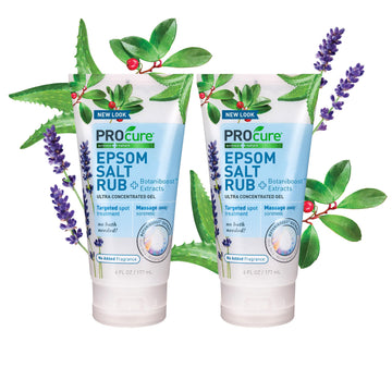 PROcure Epsom Salt Rub Gel – Concentrated Muscle Relief with Organic Aloe Vera & Essential Oils for Aches, Soreness & Tension – 2 Pack PROcureAu supplements