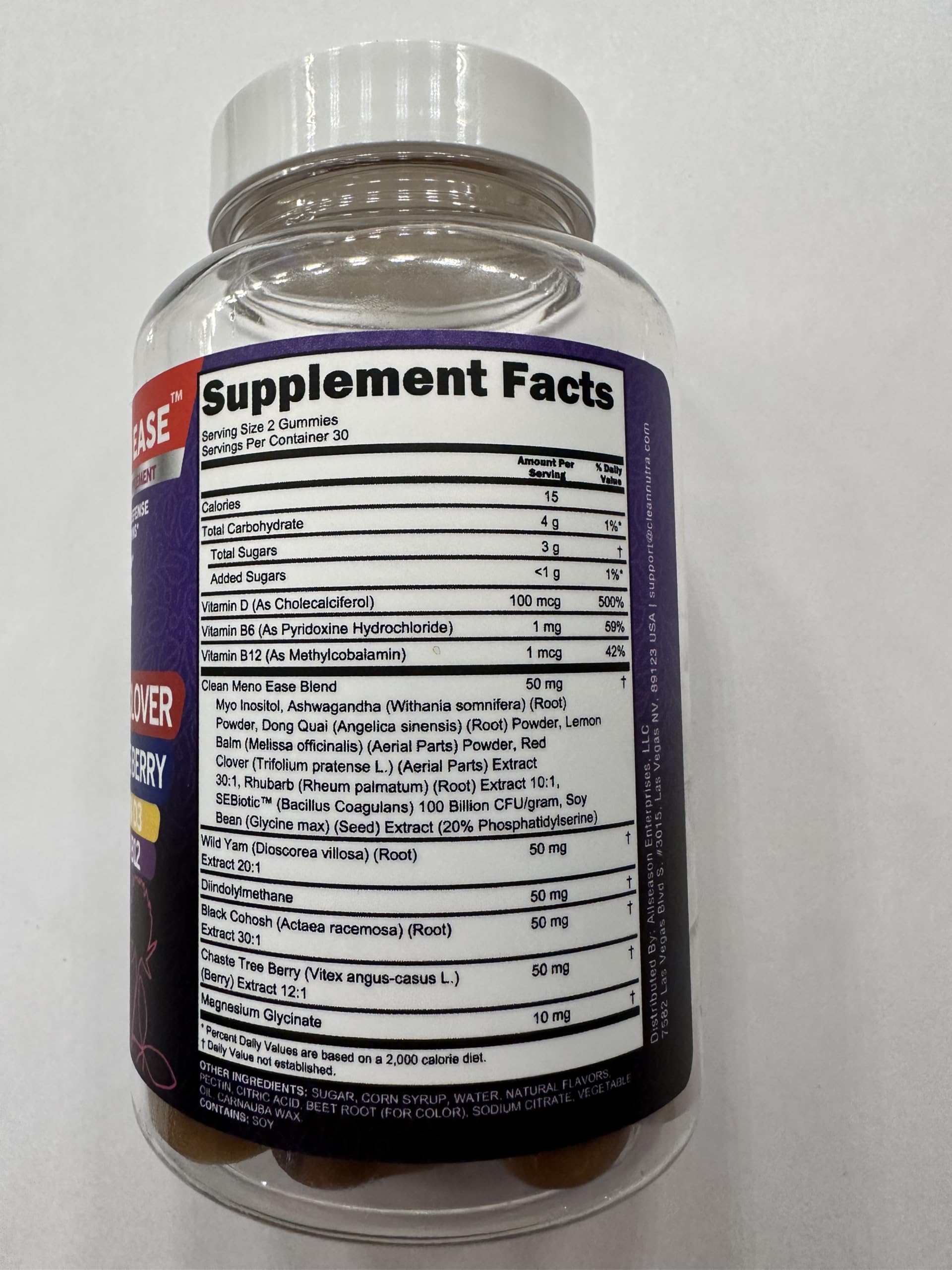 Menopause Supplement for Women Gummies with Black Cohosh, Wild Yam, DIM, Magnesium, Red Clover Chasteberry for Hormone Balance Relief Night Sweats Mood Plus Bergamot, Vitamin D3, Vitamin B6 B12 Clean NutraceuticalsAu supplements