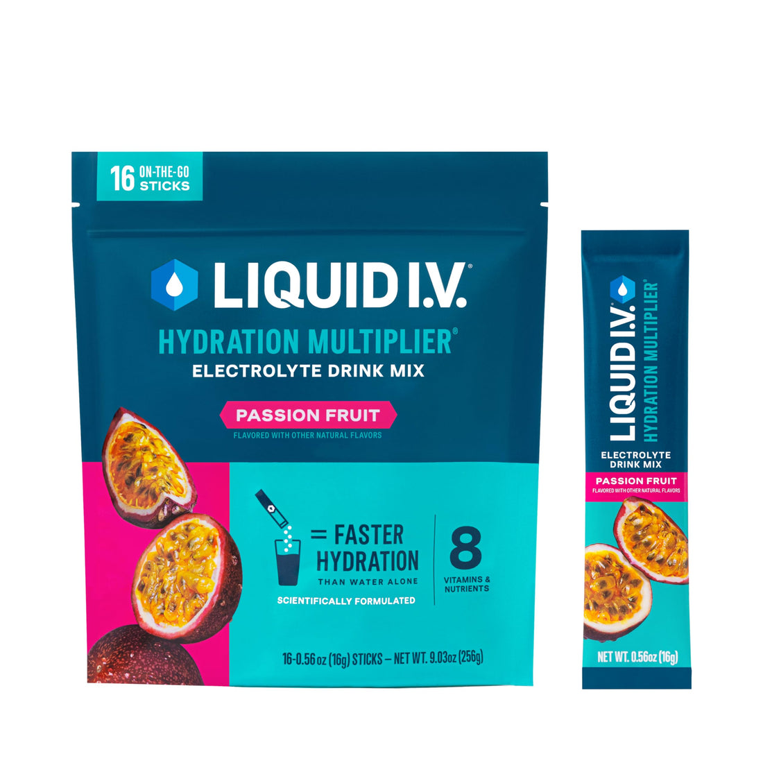 Liquid I.V.® Hydration Multiplier - Passion Fruit | Electrolyte Powder Drink Mix | 1 Pack (16 Servings) Liquid I.V.US supplements
