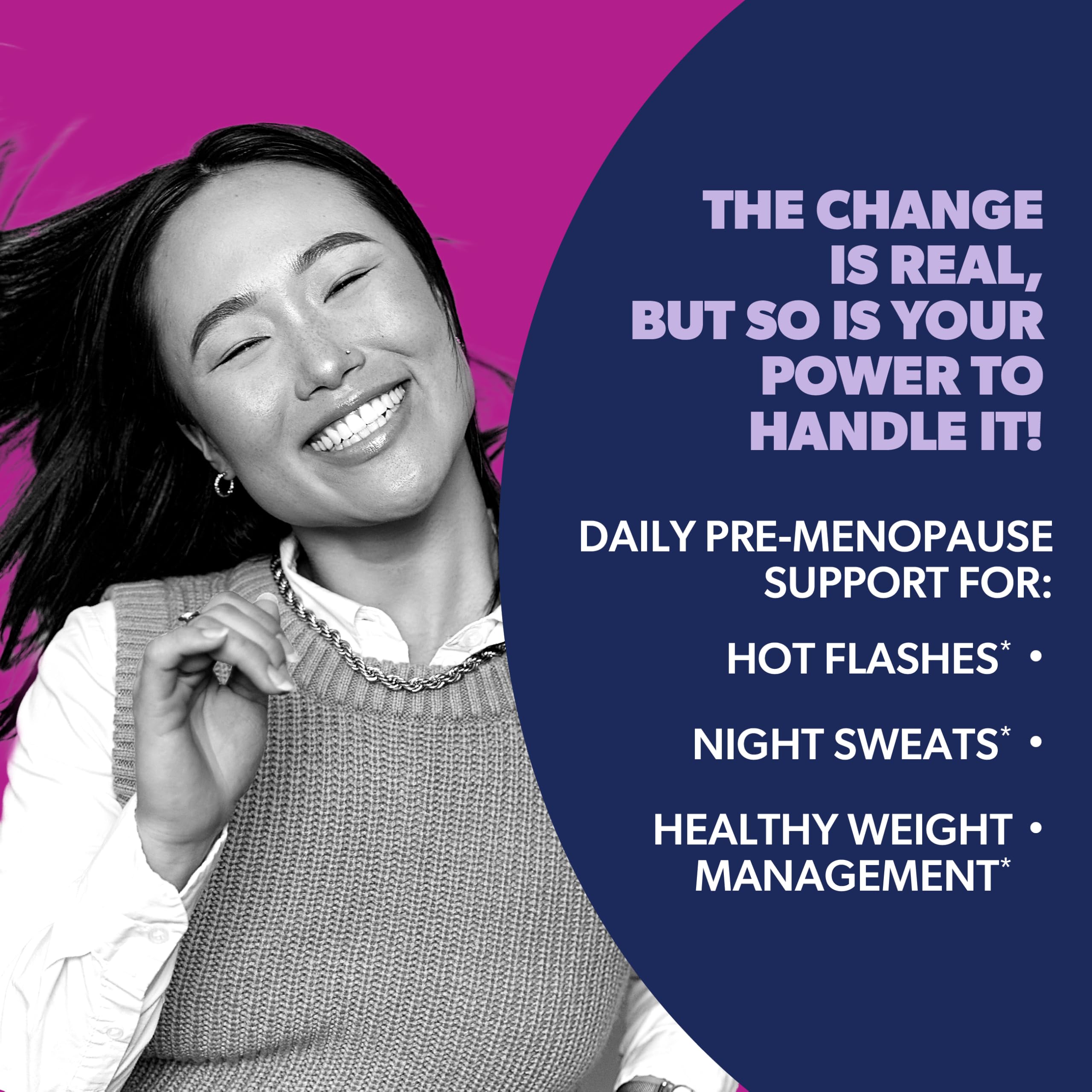 AZO® Daily Pre-Menopause Relief Perimenopause Supplements for Women, Hot Flash, Night Sweat and Healthy Weight Management Support* - 30 Count AZOAu supplements