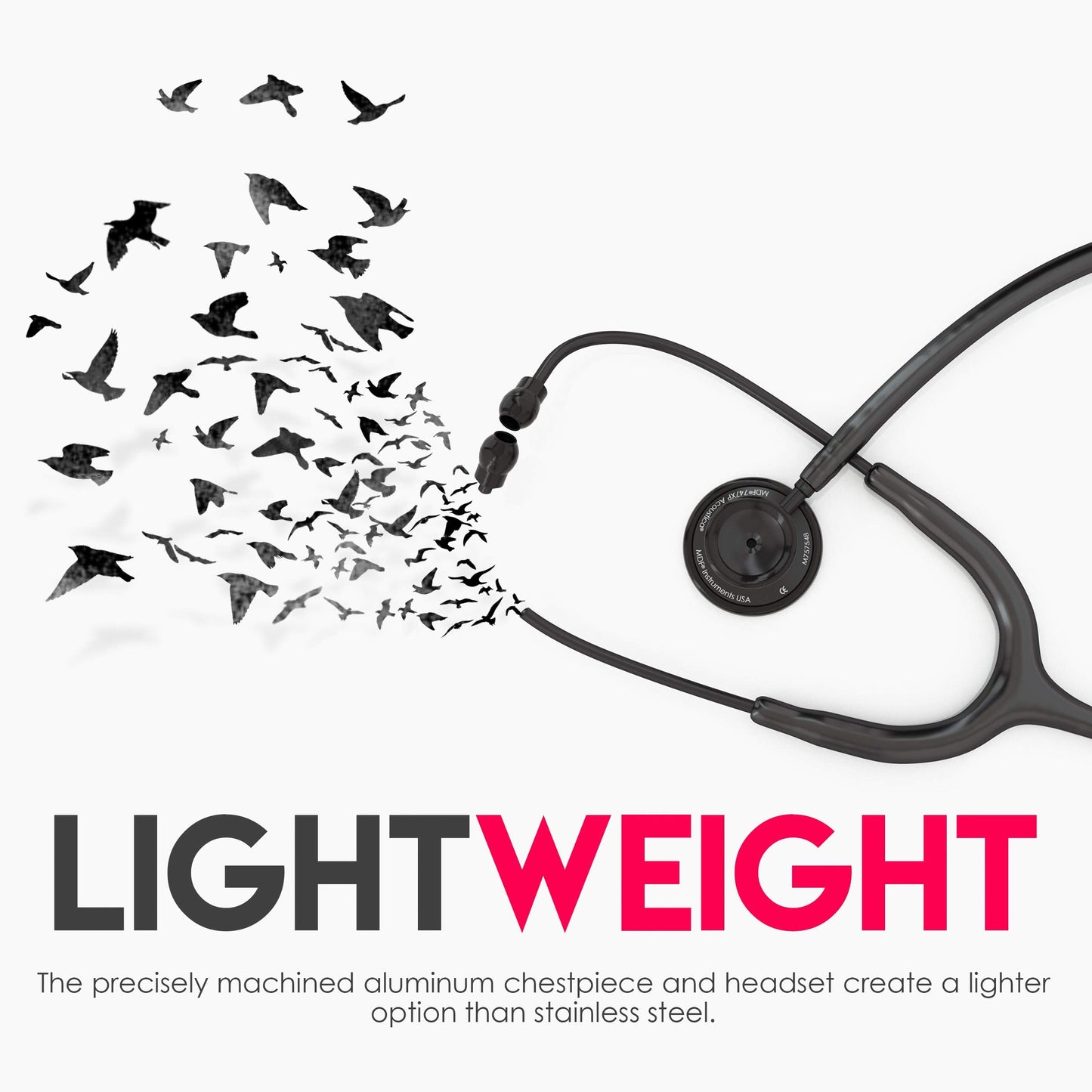 MDF Acoustica Lightweight Stethoscope for Doctors, Nurses, Students MDF InstrumentsUS supplements