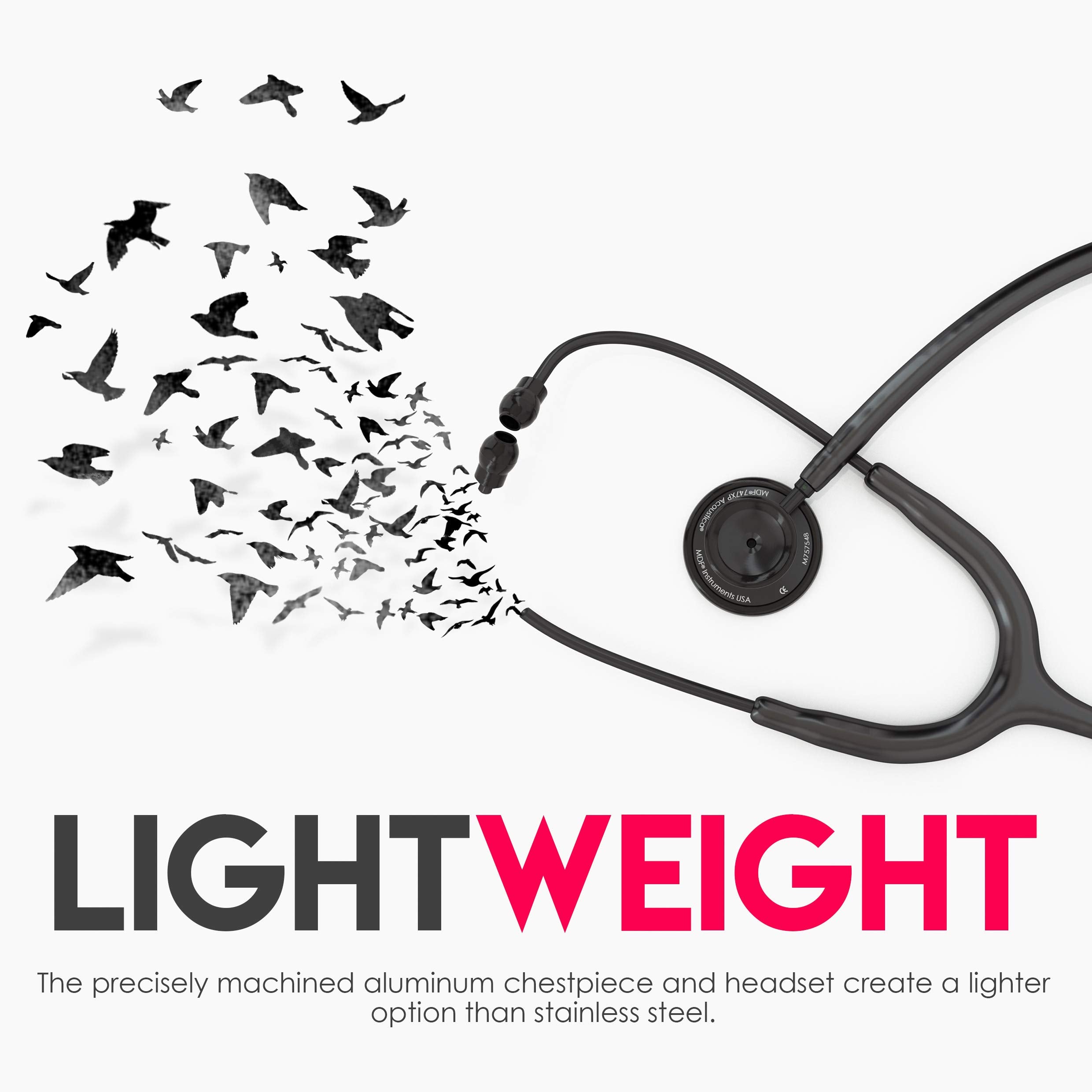 MDF Acoustica Lightweight Stethoscope for Doctors, Nurses, Students MDF InstrumentsUS supplements