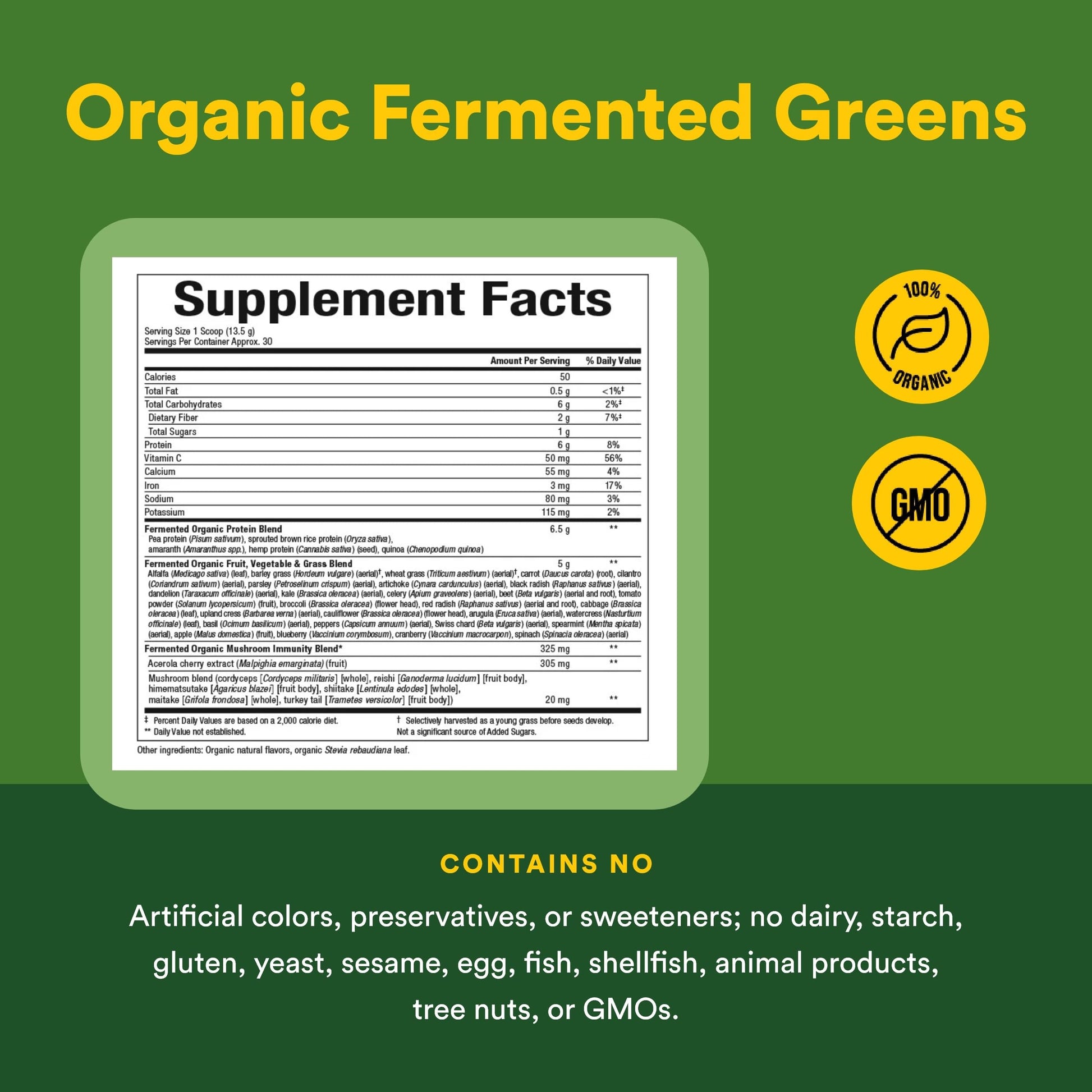 Whole Earth & Sea from Natural Factors, Organic Fermented Greens, Vegan Whole Food Supplement, Tropical, 14.3 Oz Natural FactorsAu supplements