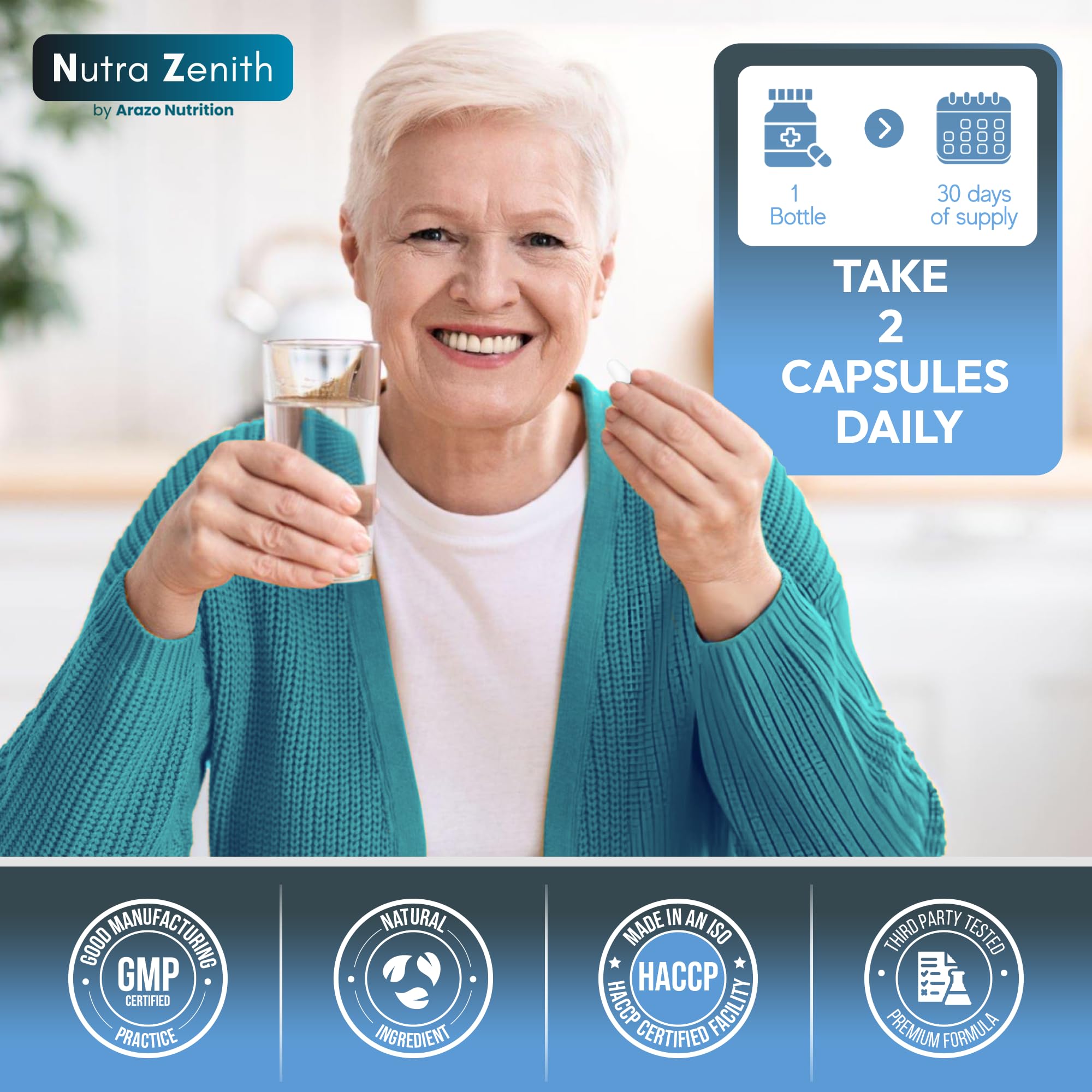 NAD+ Supplement with Nicotinamide Riboside (NMN Alternative), CoQ10 & Resveratrol – 60 Capsules for Healthy Aging Support, Energy Boost & Cognitive Function Enhancement – Cellular Renewal & Vitality Arazo NutritionAu supplements