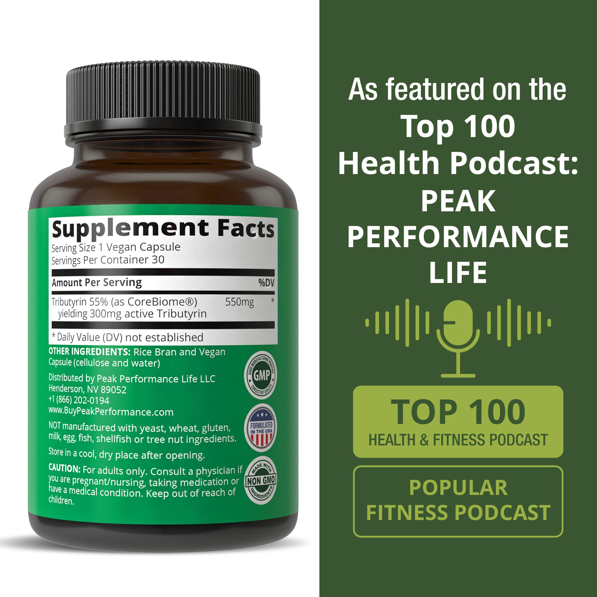 CoreBiome Tributyrin Postbiotic Supplement Clinically Tested for Gut Health. More Effective Than Sodium Butyrate Capsules. High Bioavailability Post Biotics for Digestive, Leaky Gut, Colon, Microbiome Peak PerformanceAu supplements