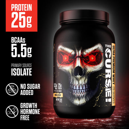 JNX SPORTS The Curse! Ultra Premium Whey Protein Powder Vanilla Bean 2lb | 25g Protein JNX SPORTSUS supplements