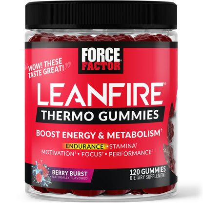 Force Factor LeanFire Thermo Gummies with B12 Vitamins, Caffeine, & Green Coffee Bean Force FactorUS supplements