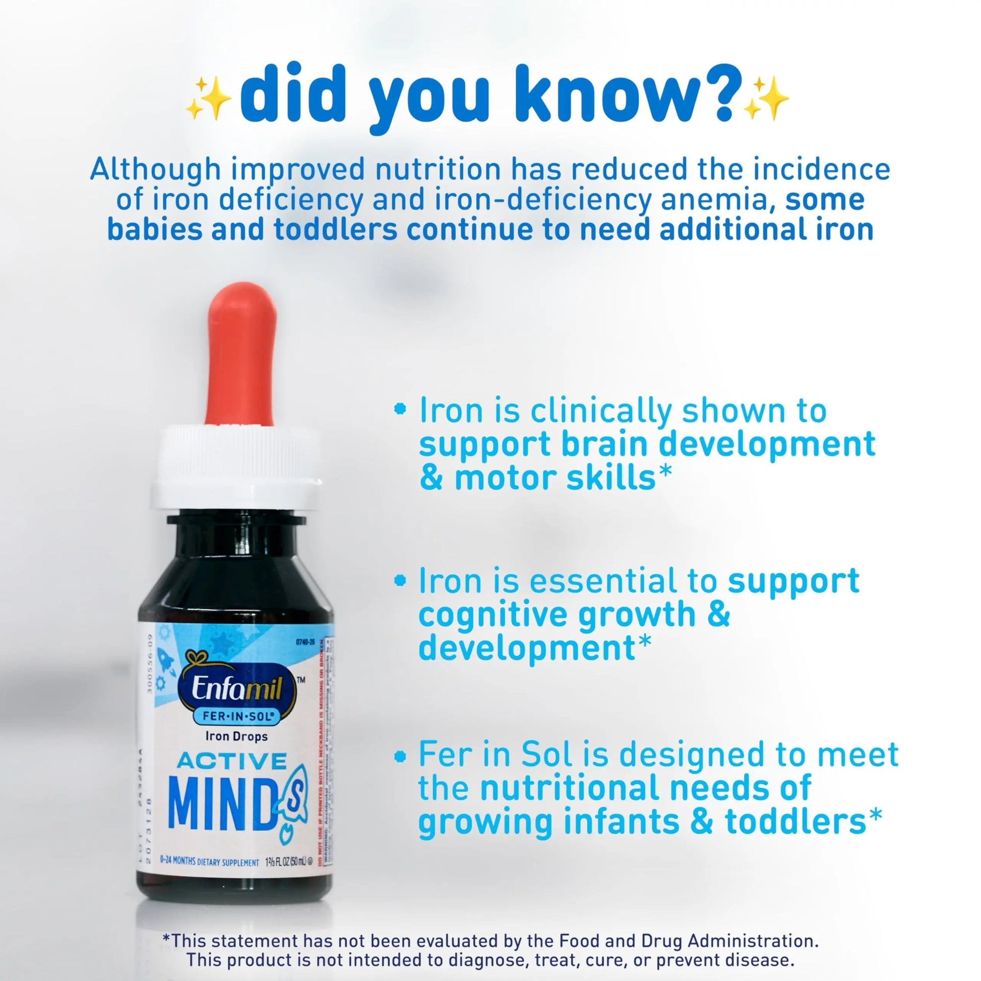 Enfamil Poly-Vi-Sol and Fer-in-Sol Iron Liquid Drop Multivitamin Supplements for Infants and Toddlers, 2x50 mL Dropper Bottle Enfamil Prenatals & Baby VitaminsAu supplements