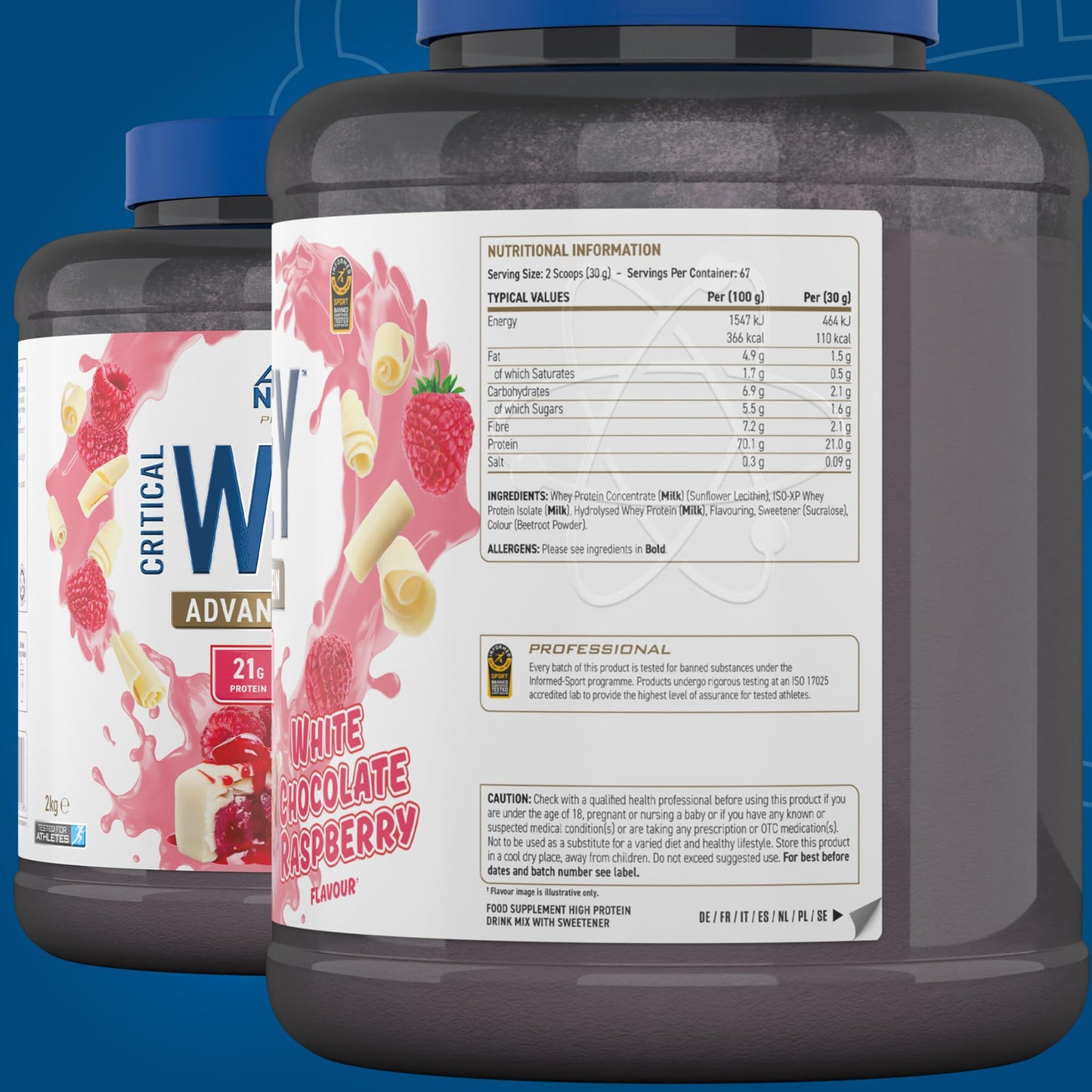 Applied Nutrition Critical Whey Protein Powder 2kg - High Protein Powder, Protein Milkshake Applied NutritionUS supplements