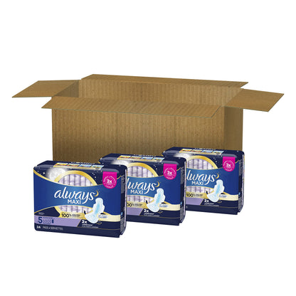 Always Maxi Overnight Pads with Wings, Size 5, Extra Heavy Overnight AlwaysUS supplements