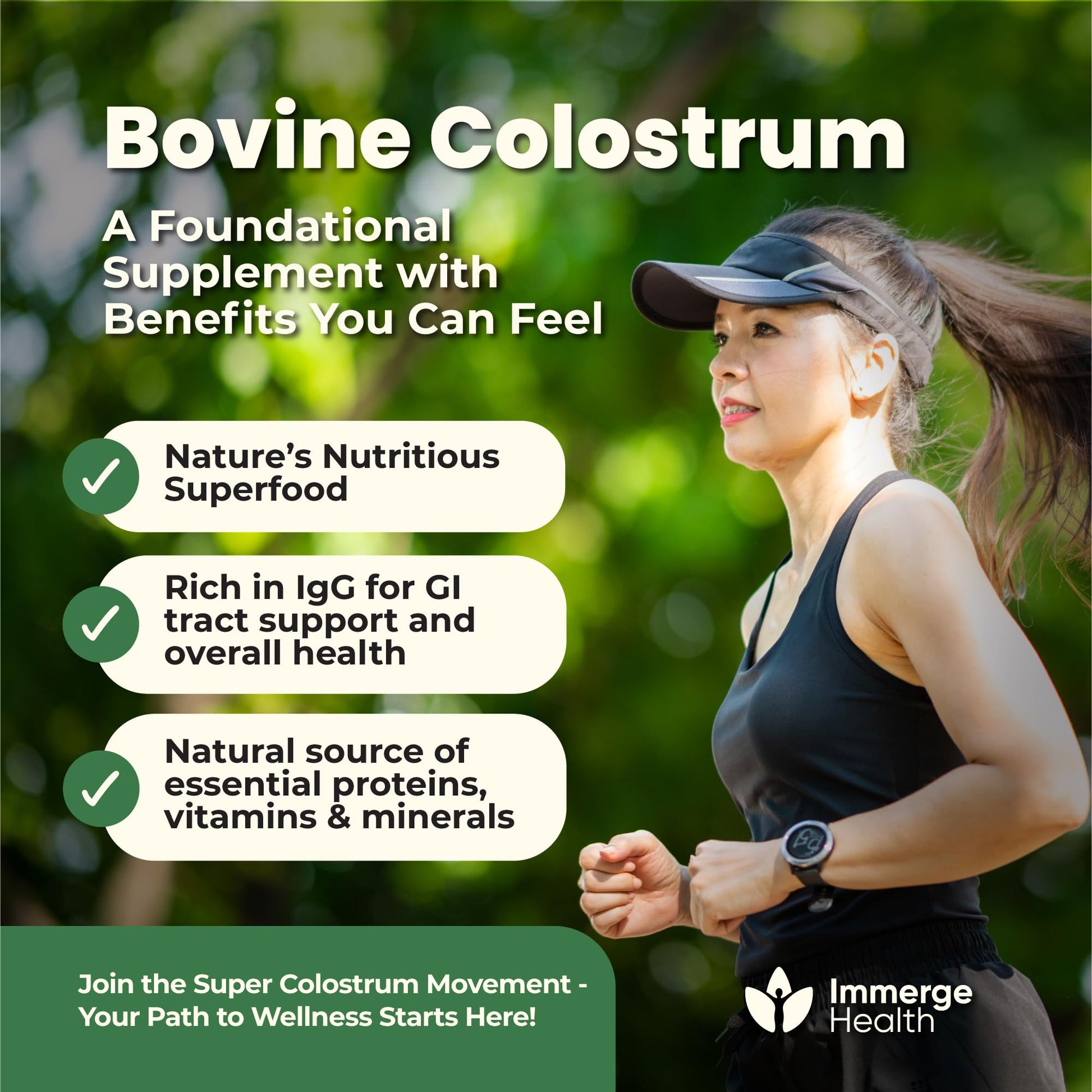 Immerge Health Super Colostrum Powder (60 Servings) – Premium Bovine Colostrum Supplement for Gut Health, Bloating & Immune Support – High IgG, 100% Grass Fed First Milking, Unflavored, Made in USA ImmergeHealth.comAu supplements