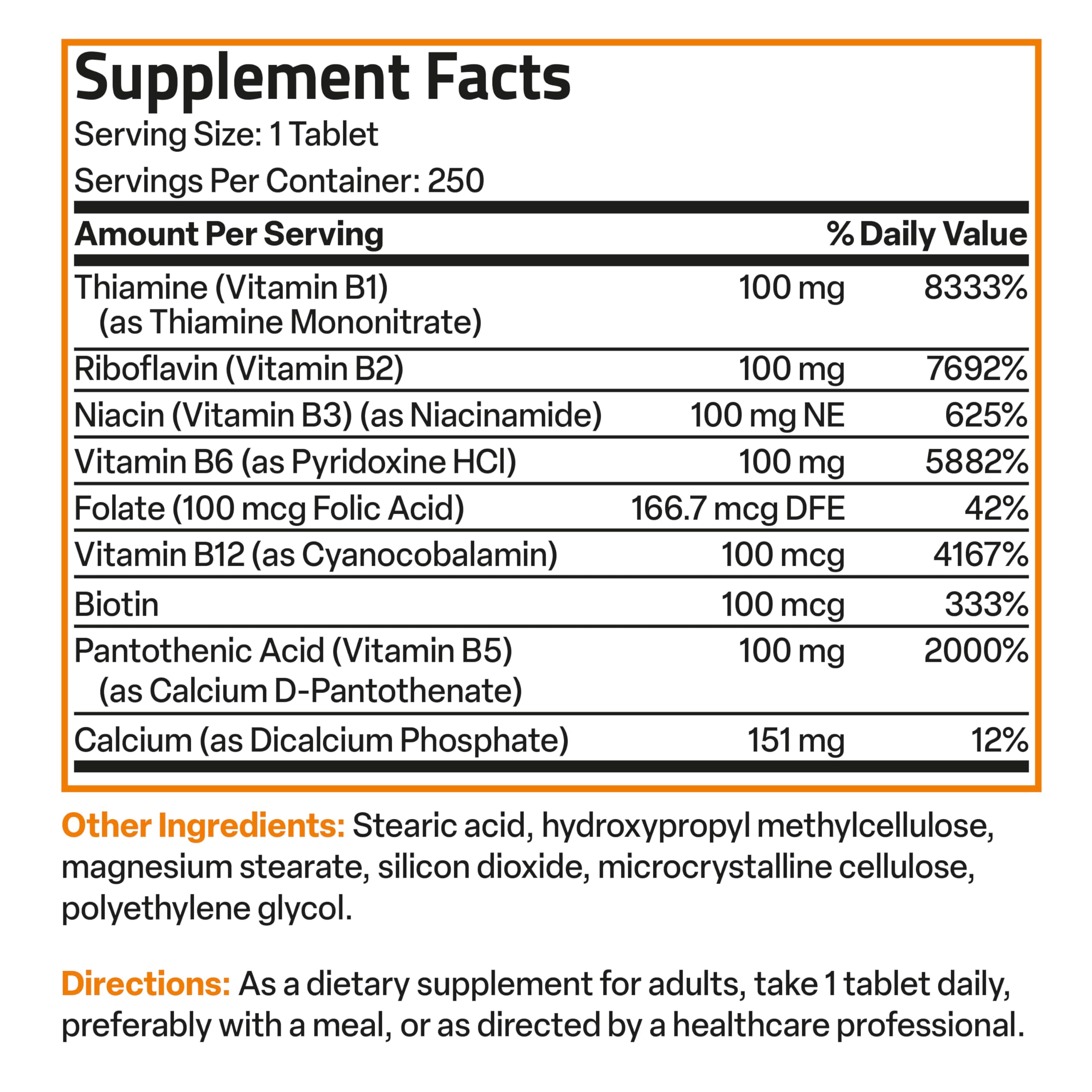 Bronson Super B 100 Vitamin B Complex Sustained Release Contains All B Vitamins BronsonAu supplements