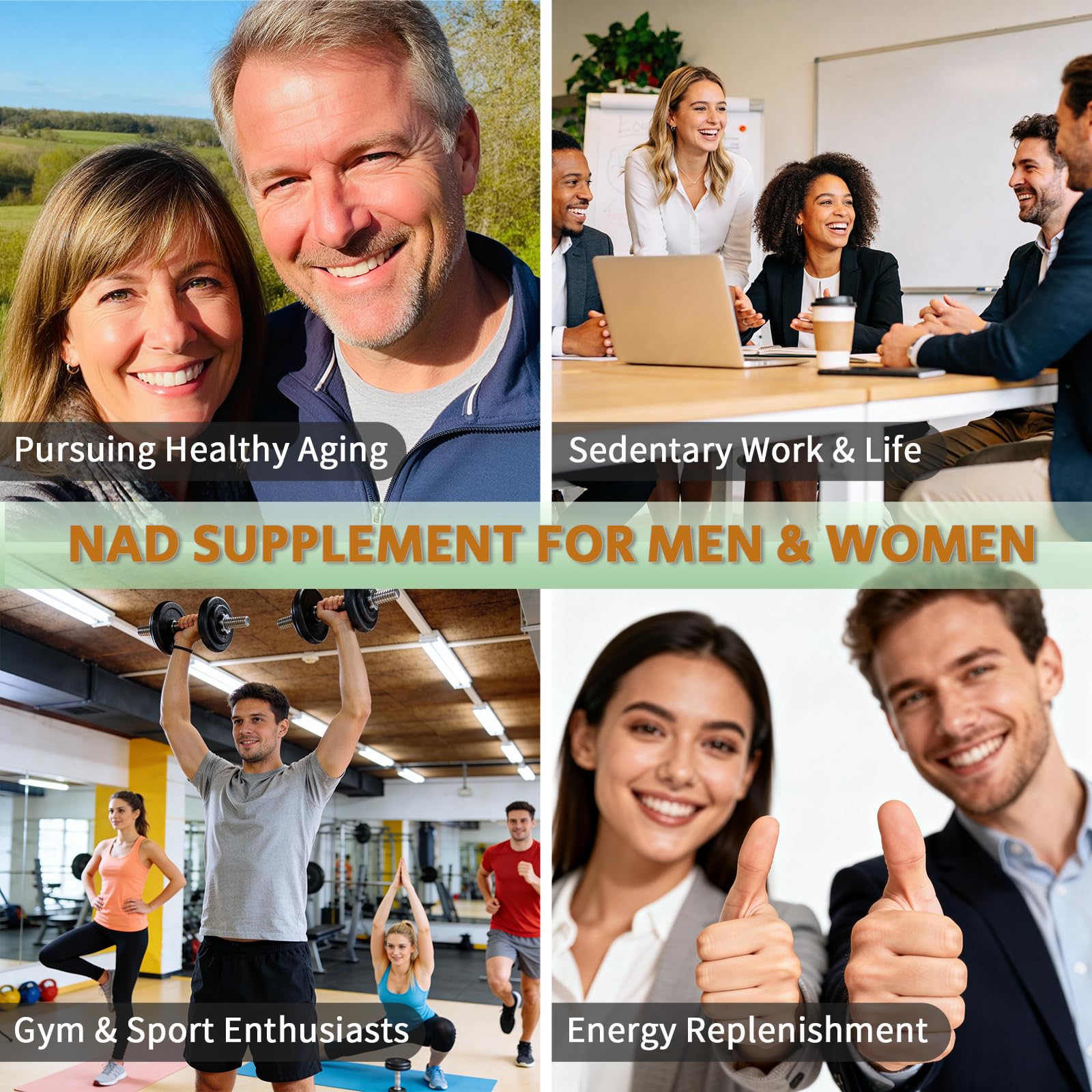 YMINGKJ NAD+ Supplement with Resveratrol 1200mg – Nicotinamide Adenine Dinucleotide & Trans-Resveratrol 50mg, Anti-Aging Cellular Energy & Metabolism Support, 60 Vegetarian Capsules (30 Servings) YMINGKJAu supplements