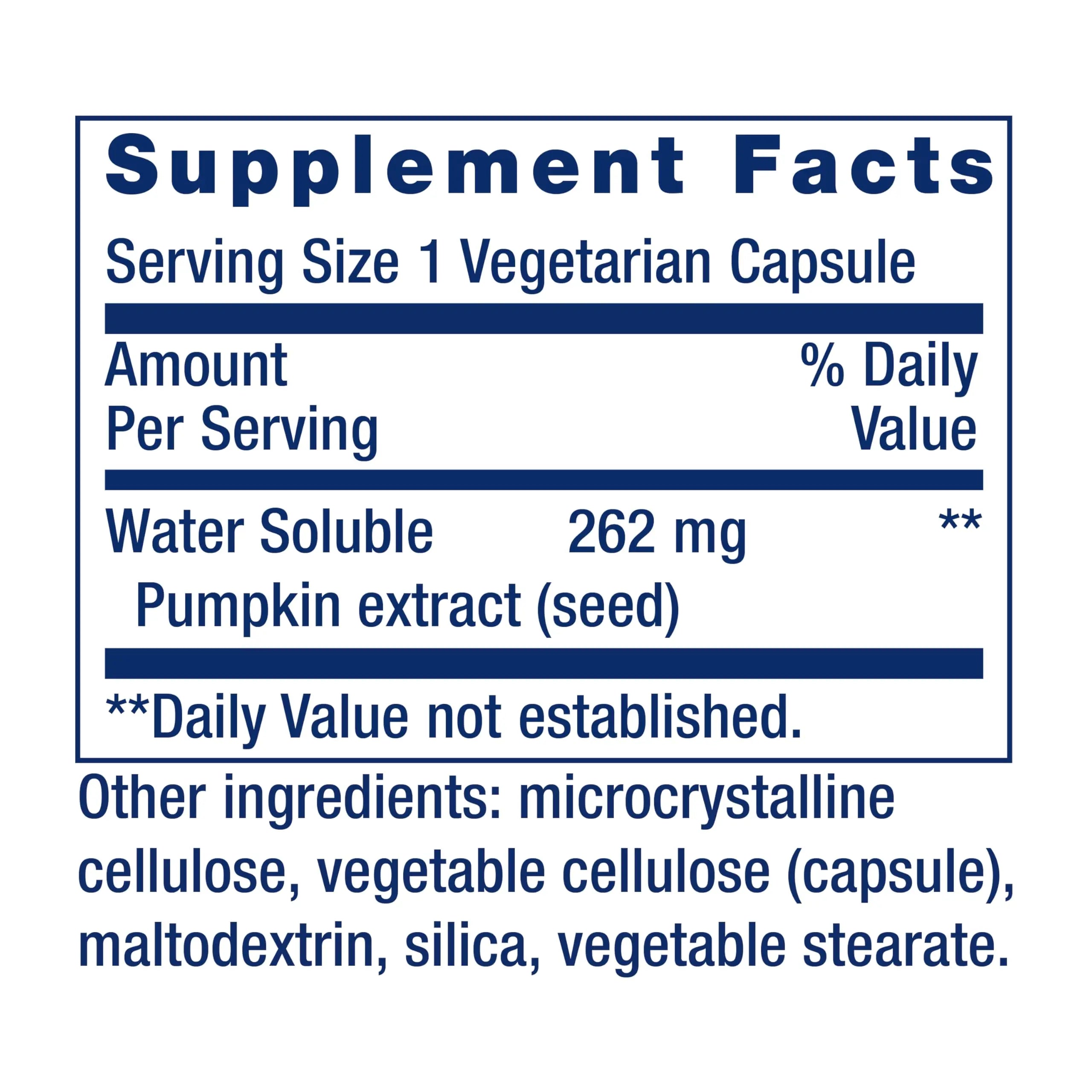 Life Extension Water-Soluble Pumpkin Seed Extract, Promotes Prostate & Urinary Tract Health, Bladder Health Support, Men, Women, Gluten-Free, Non-GMO, Vegetarian, 60 Capsules Life ExtensionAu supplements