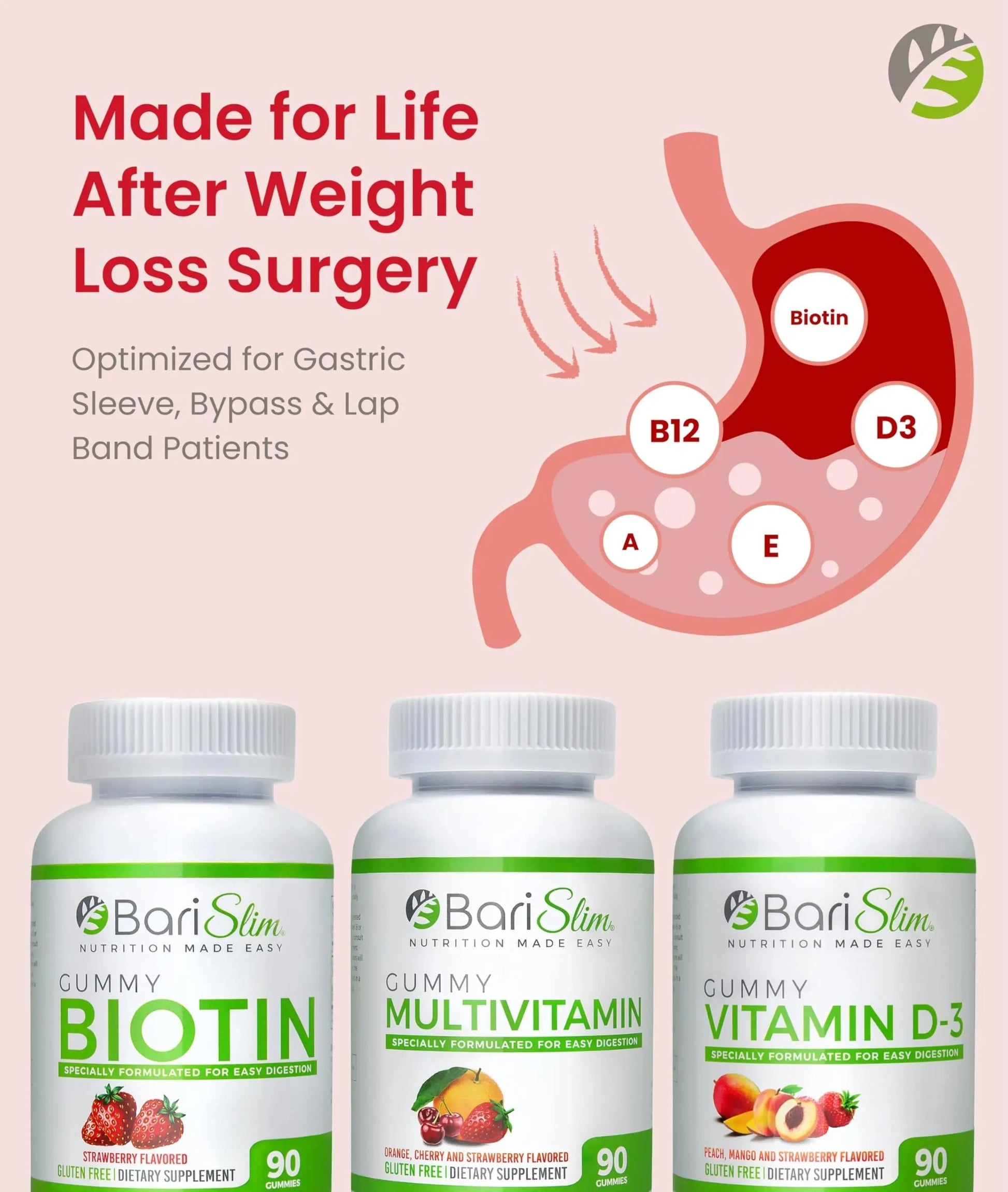 BariSlim Bariatric Multivitamin Gummies - Specially Formulated Gummy Vitamin for Patients After Weight Loss Surgery BariSlimAu supplements