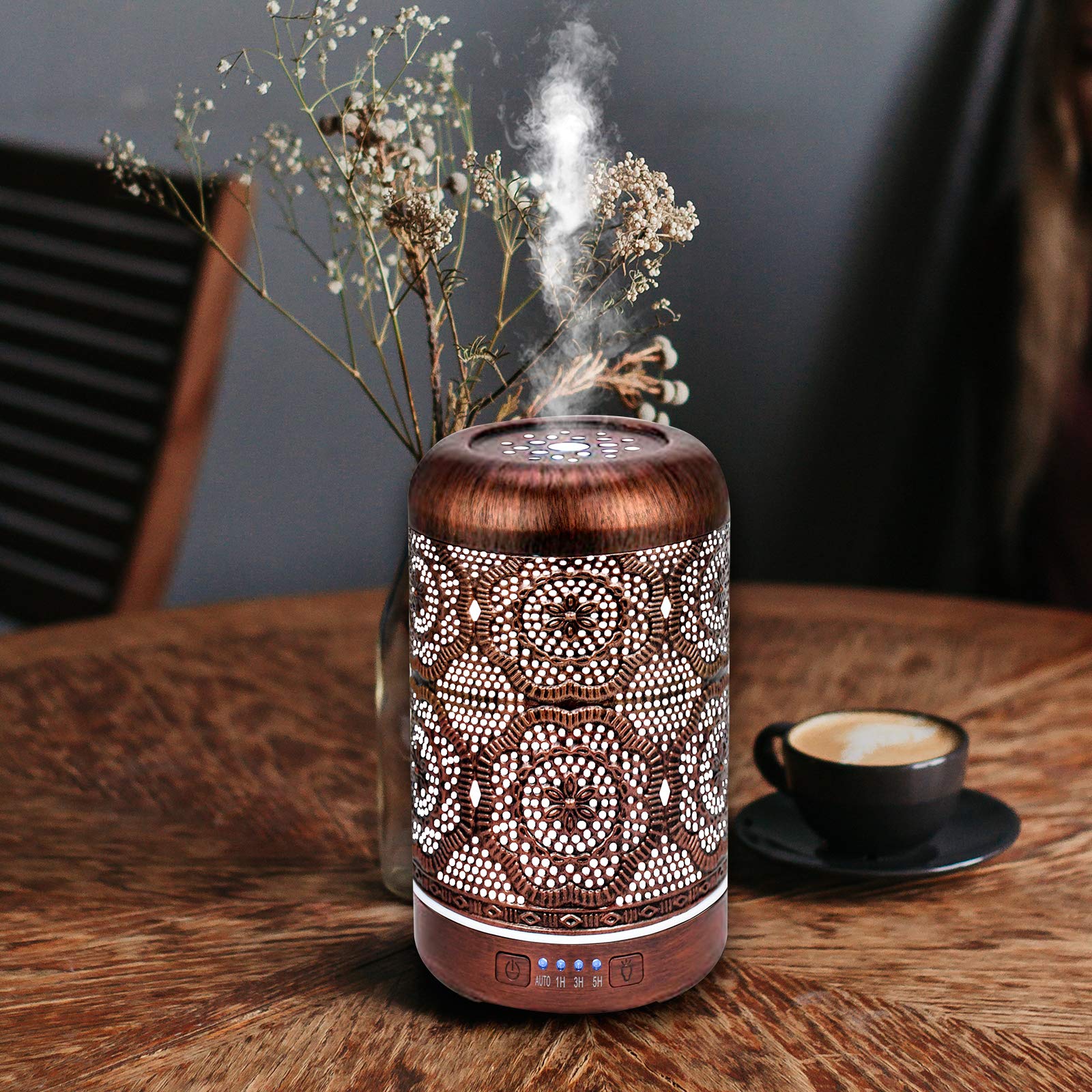 Essential Oil Diffuser, Upgraded Metal Diffusers with Lavender Lemon Essential Oils, 250ml BAIESHIJIAu supplements