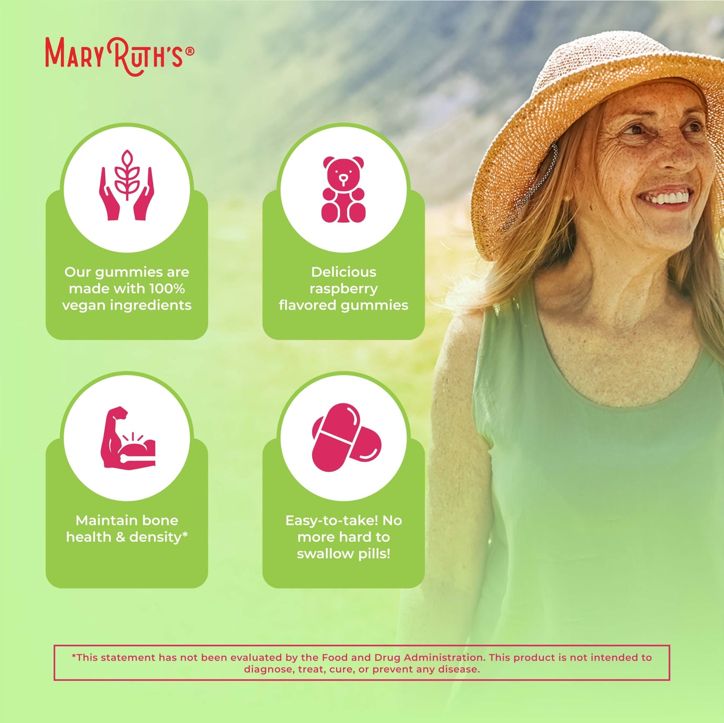 MaryRuth Organics Sugar Free | 2 Month Supply | Vitamin D & B12 Vitamin Supplements for Adults & Kids | Bone Health | Immune Support | Vegan | Non-GMO | 60 Servings MARYRUTH'SUS supplements