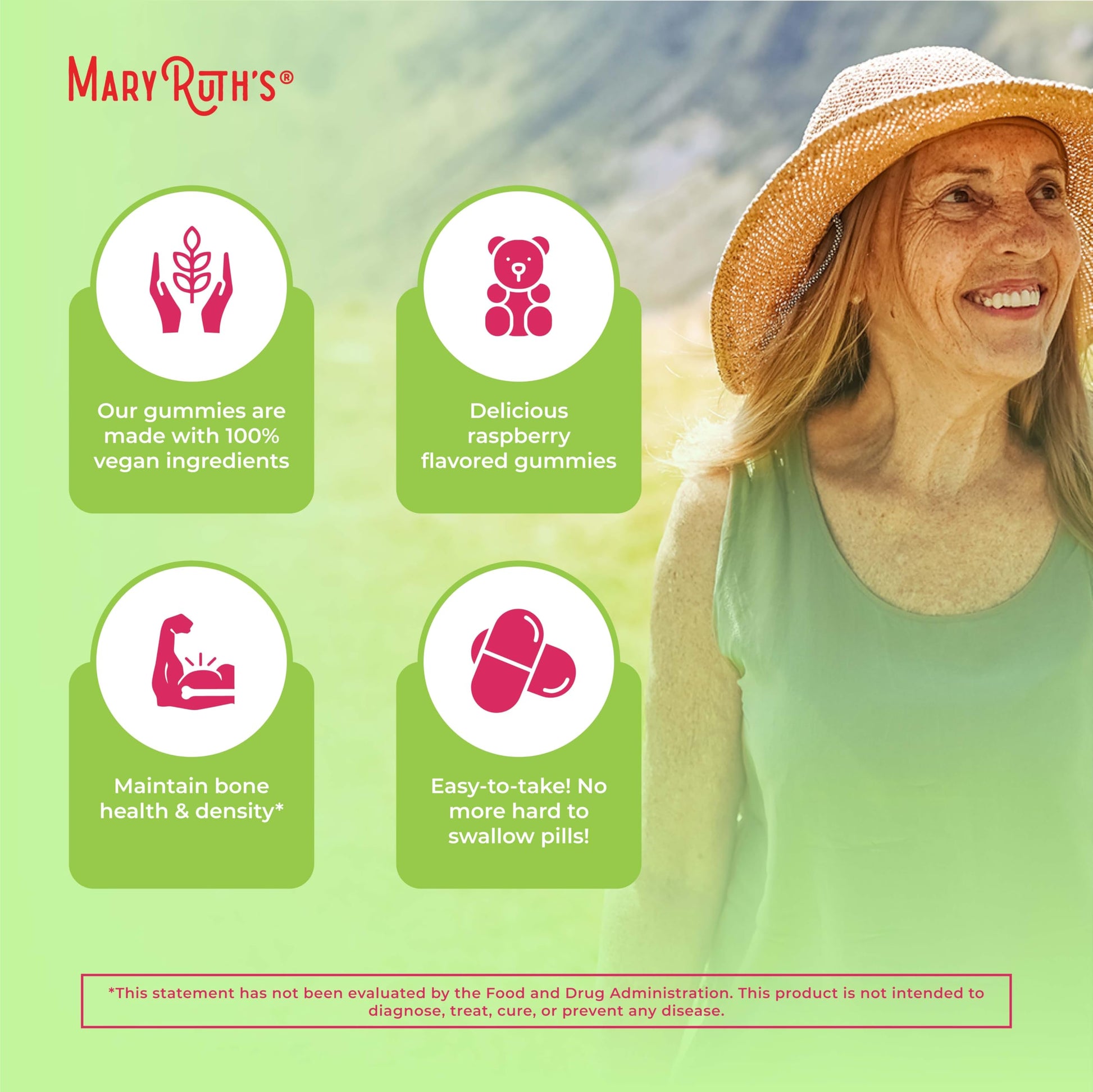 MaryRuth Organics Sugar Free | 2 Month Supply | Vitamin D & B12 Vitamin Supplements for Adults & Kids | Bone Health | Immune Support | Vegan | Non-GMO | 60 Servings MARYRUTH'SUS supplements