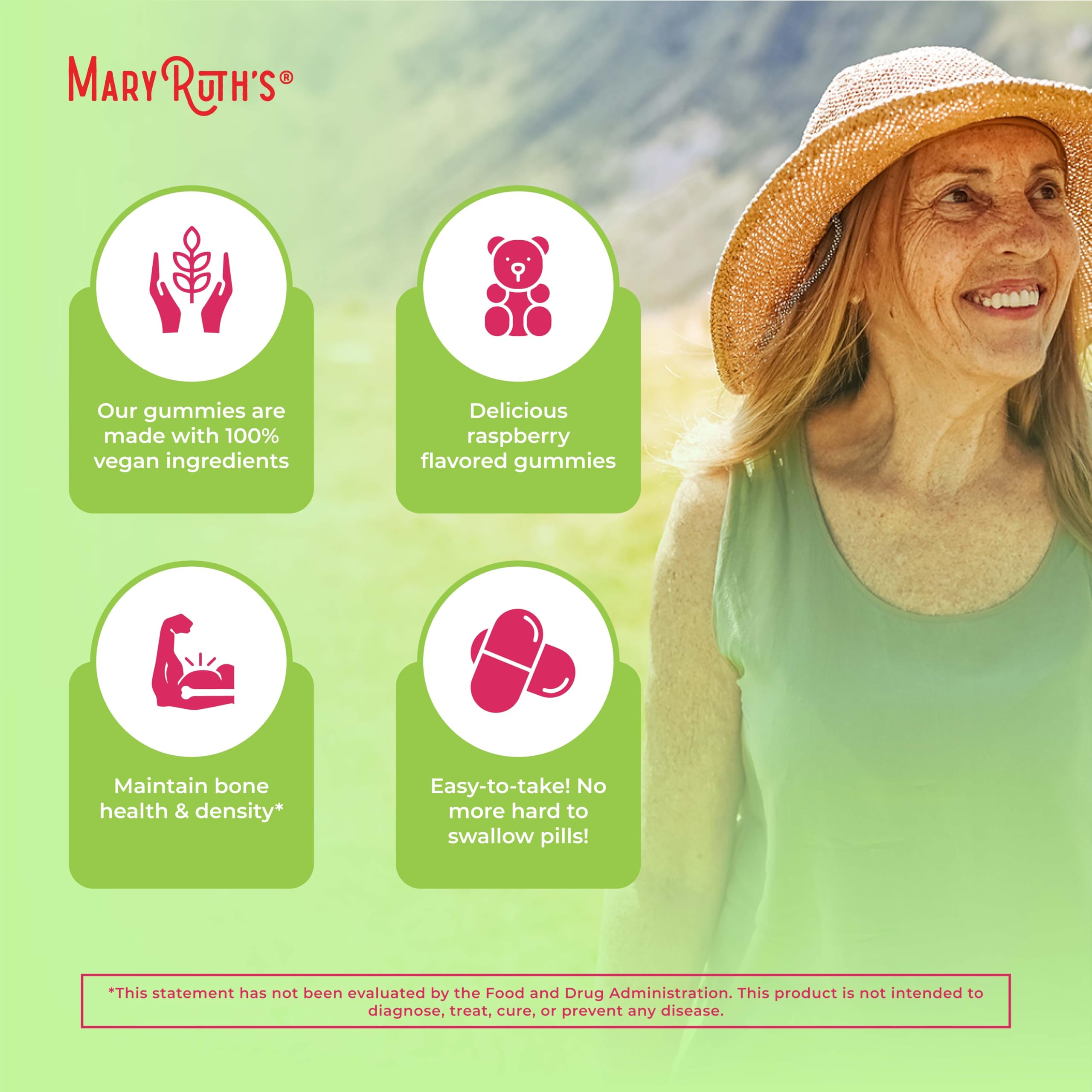 MaryRuth Organics Sugar Free | 2 Month Supply | Vitamin D & B12 Vitamin Supplements for Adults & Kids | Bone Health | Immune Support | Vegan | Non-GMO | 60 Servings MARYRUTH'SUS supplements