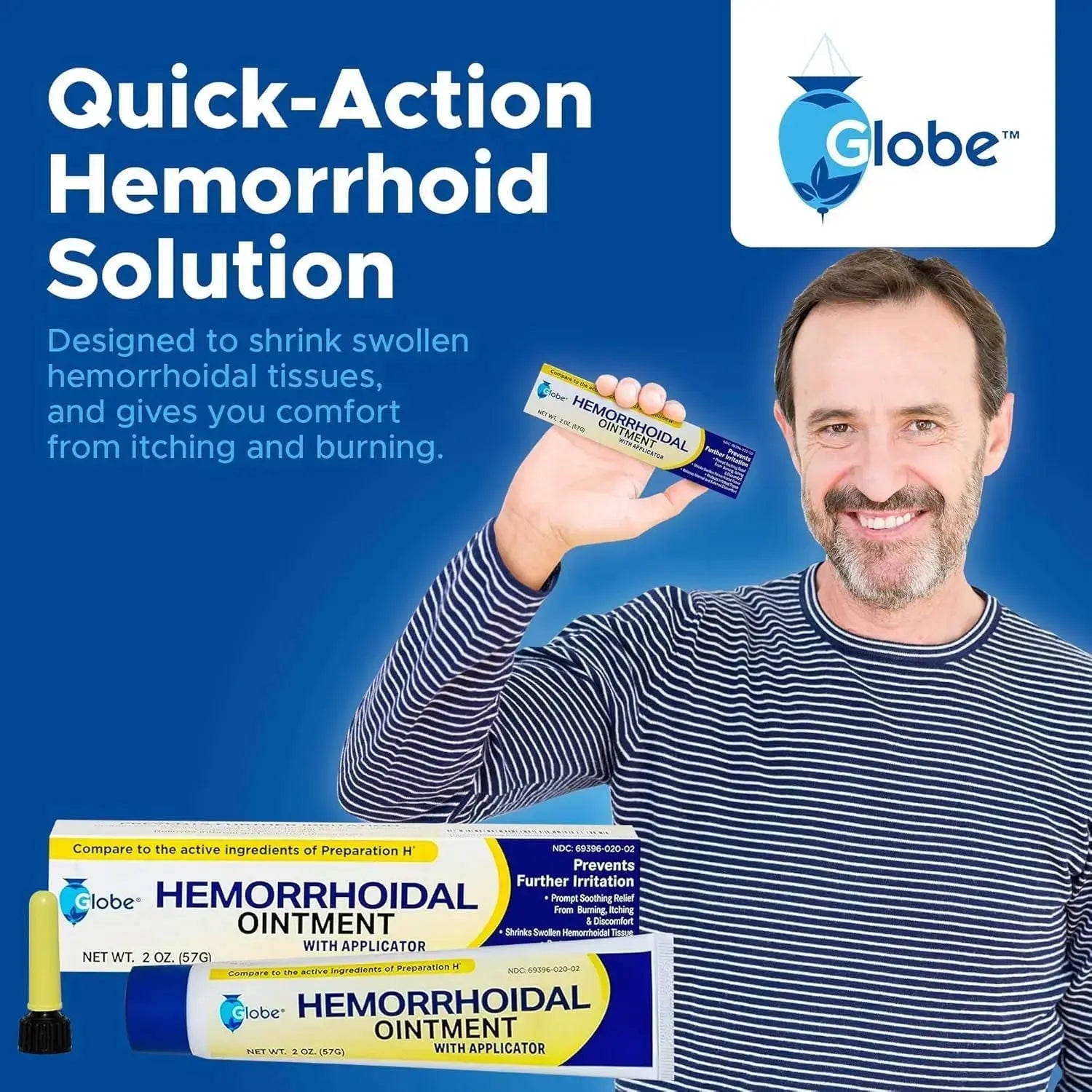 Hemorrhoidal Pain Relief Ointment 2 oz (56g) Per Tube Hemorrhoid Treatment for Fast Acting Itch, Swelling, and Maximum Strength Pain Relief (3 Pack) Hemorrhoidal OintmentAu supplements