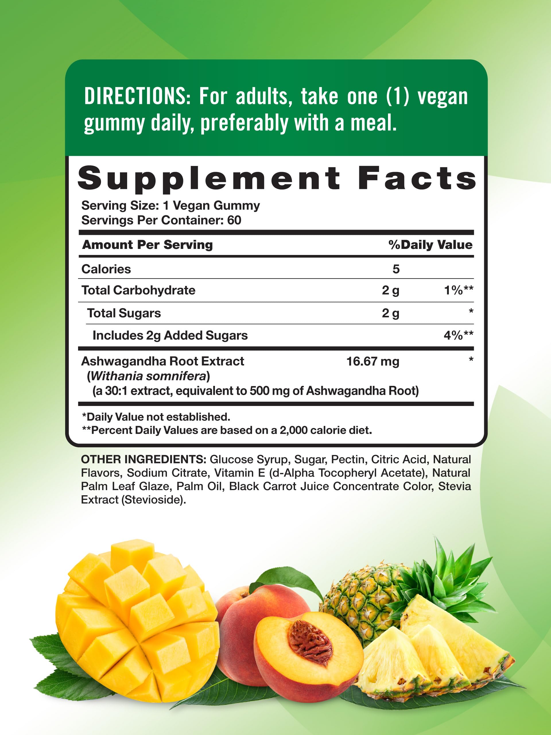 Nature's Truth Ashwagandha Gummies | 60 Count | Tropical Flavor | Vegan, Non-GMO, & Gluten Free Supplement Nature's TruthAu supplements