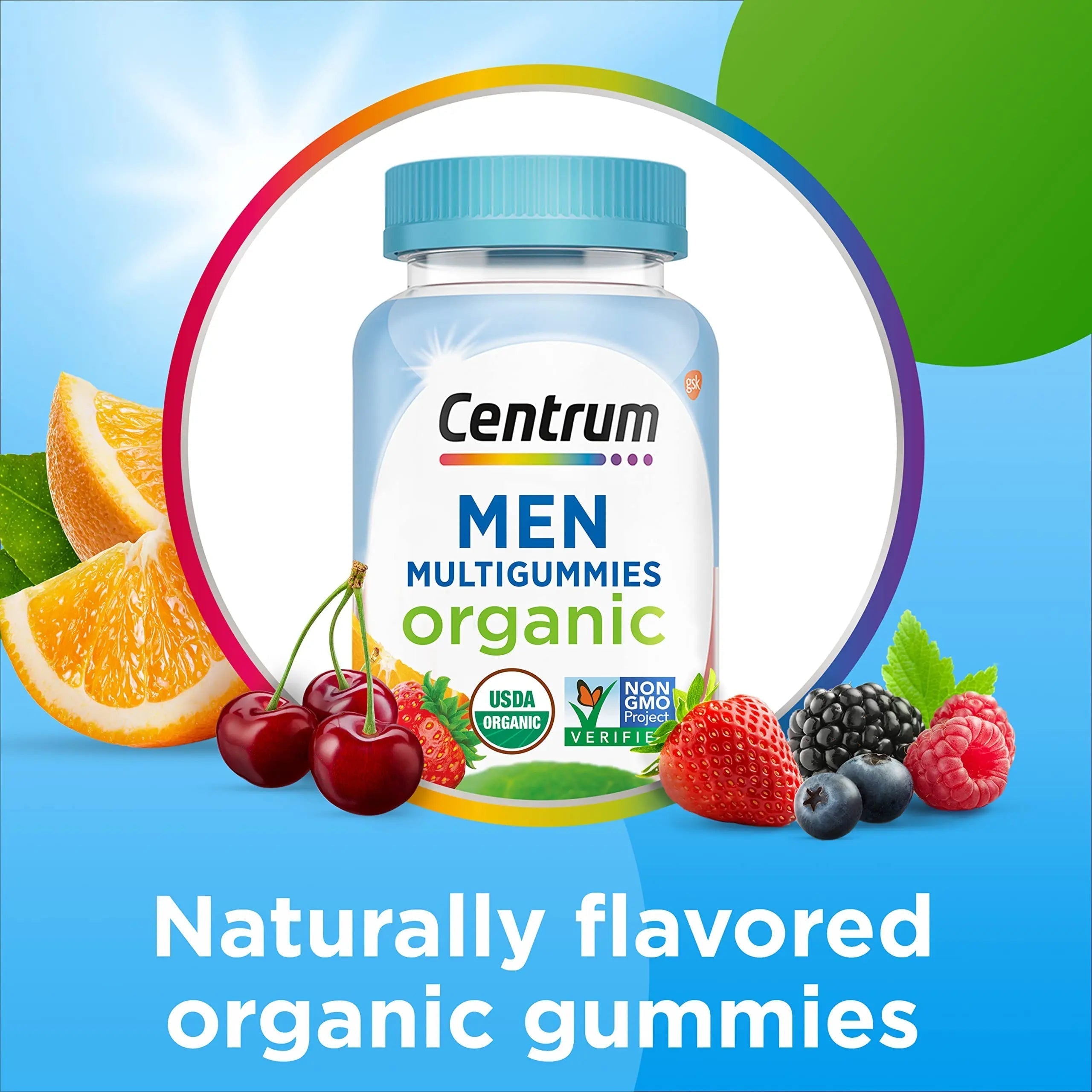 Centrum Men's Organic Multigummies, Men's Multivitamin Gummies, Organic Multivitamin for Men with Essential Nutrients CentrumAu supplements