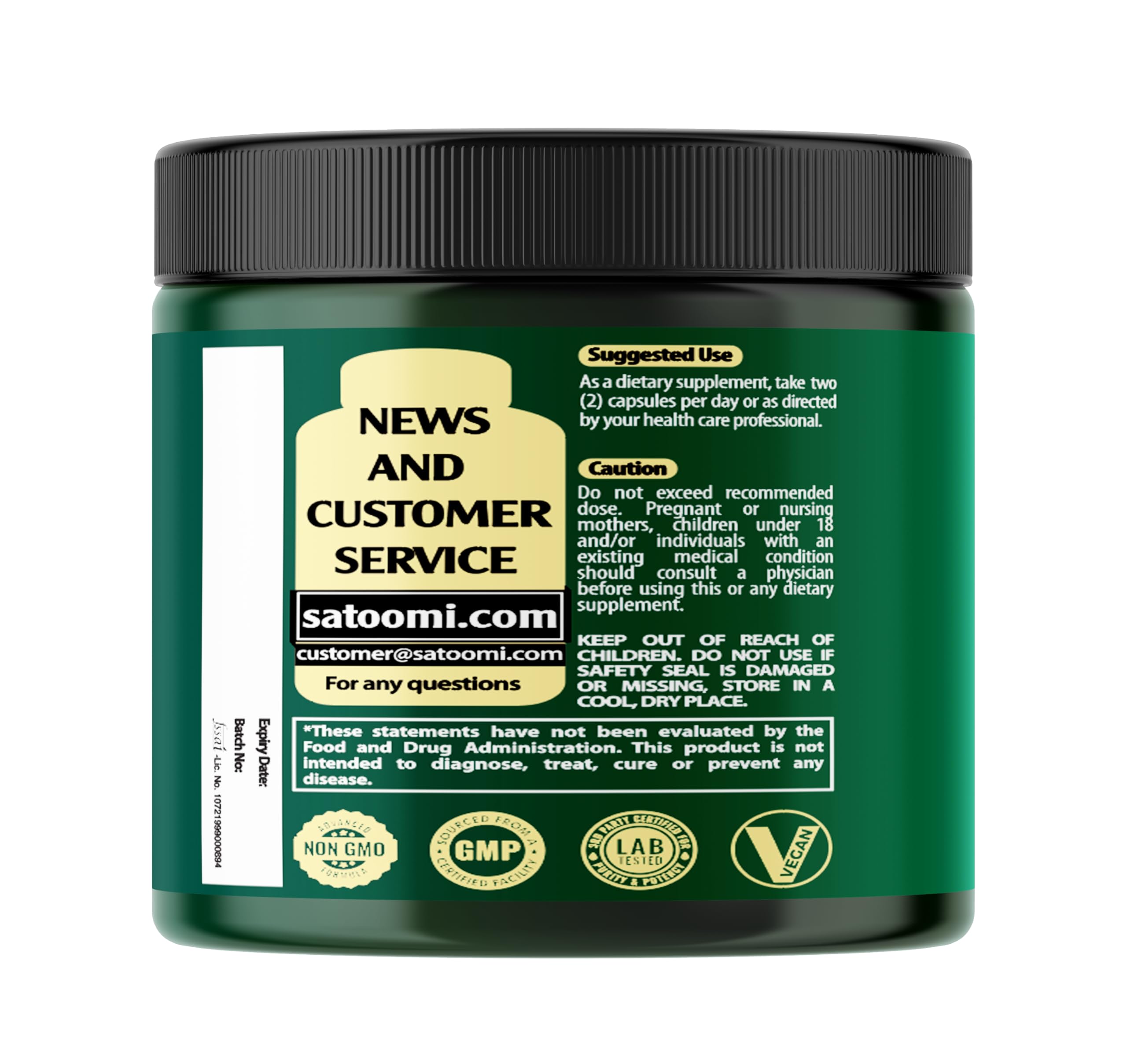 Satoomi 8in1 NMNH - NMN Supplement Alternative - NAD Supplement to Support NAD Levels Added Fisetin, Resveratrol, Quercetin, Turmeric, Berberine, Vitamin D3 & C - 60 Count for 30 Days SatoomiAu supplements