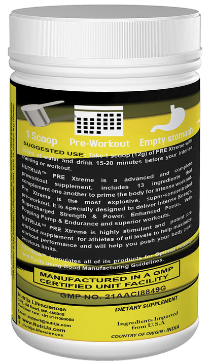 NutriJa Pre Xtreme - Pre Workout Supplement - 30 Servings (Tangy Orange) NutriJaUS supplements