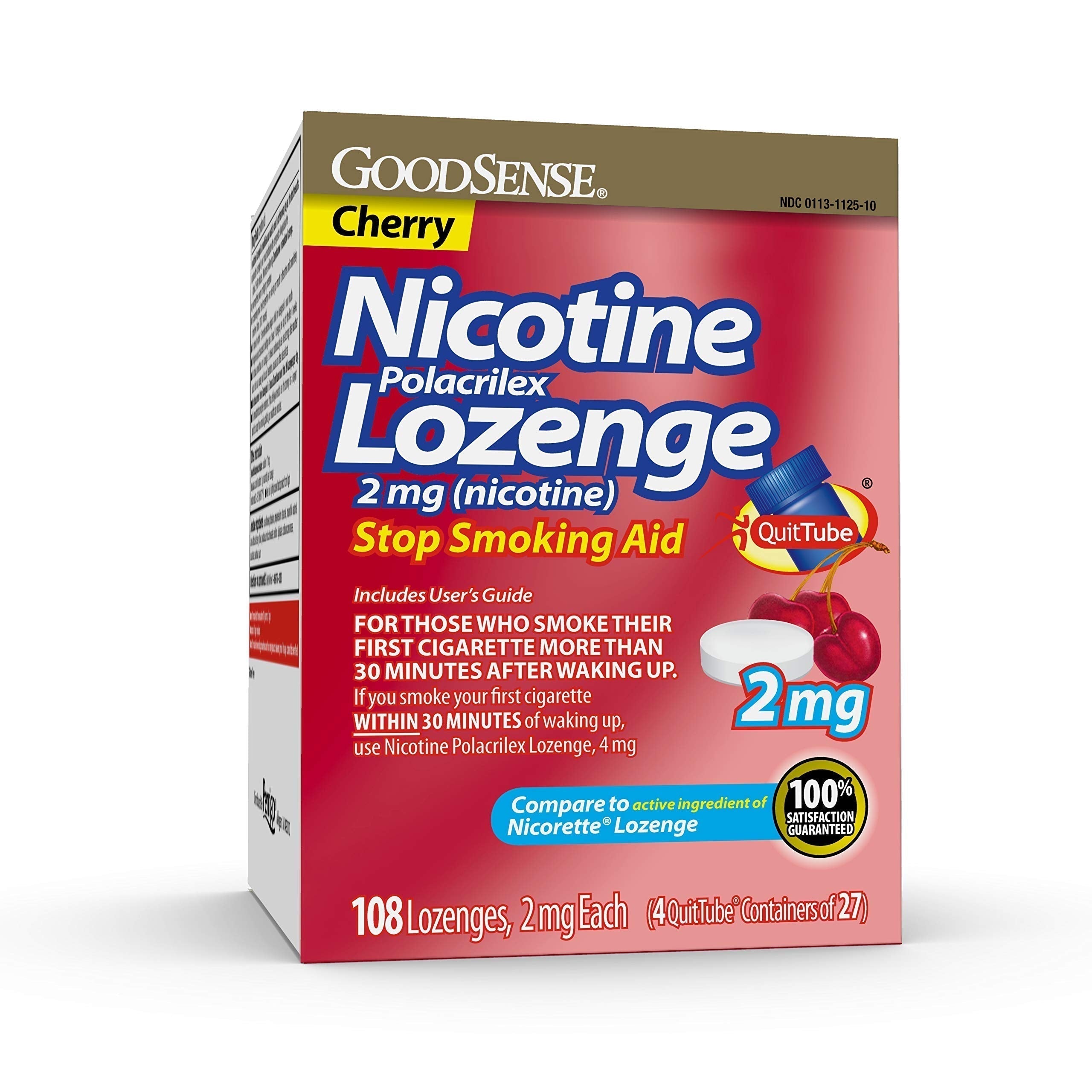 GoodSense Nicotine Polacrilex Lozenge, 2 mg (nicotine), Stop Smoking Aid GoodSenseUS supplements