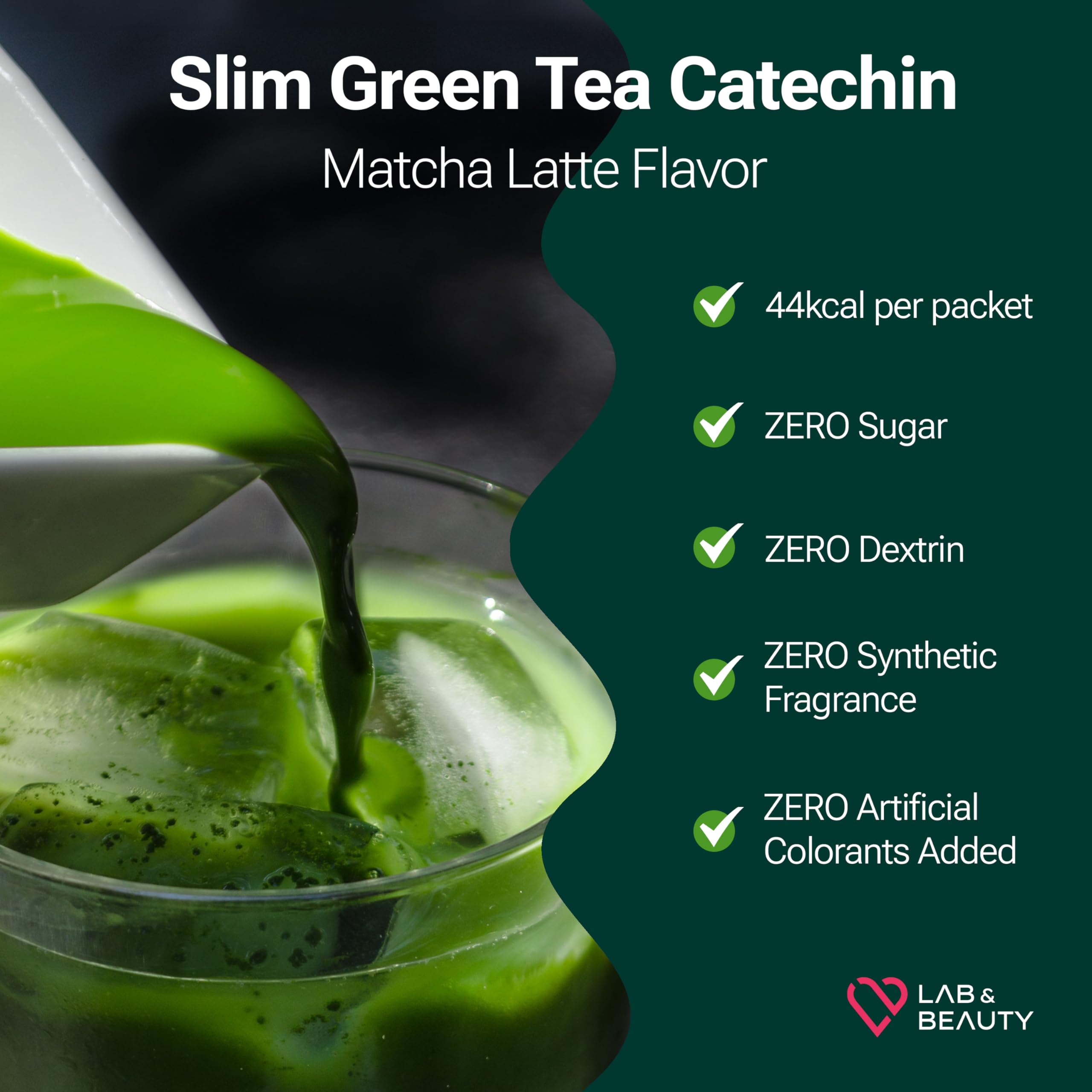 Slim Green Tea Catechin - Matcha Latte Flavor - 15 Pack - Supports Healthy Weight JAYUAu supplements