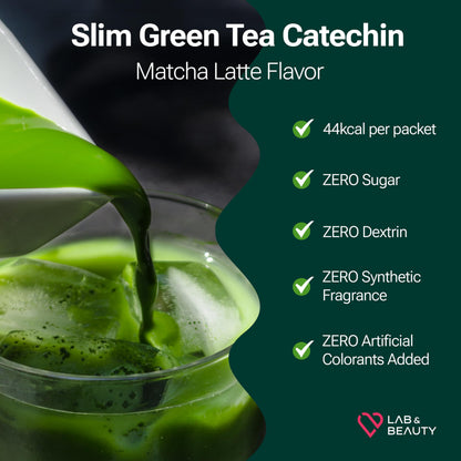 Slim Green Tea Catechin - Matcha Latte Flavor - 15 Pack - Supports Healthy Weight JAYUUS supplements