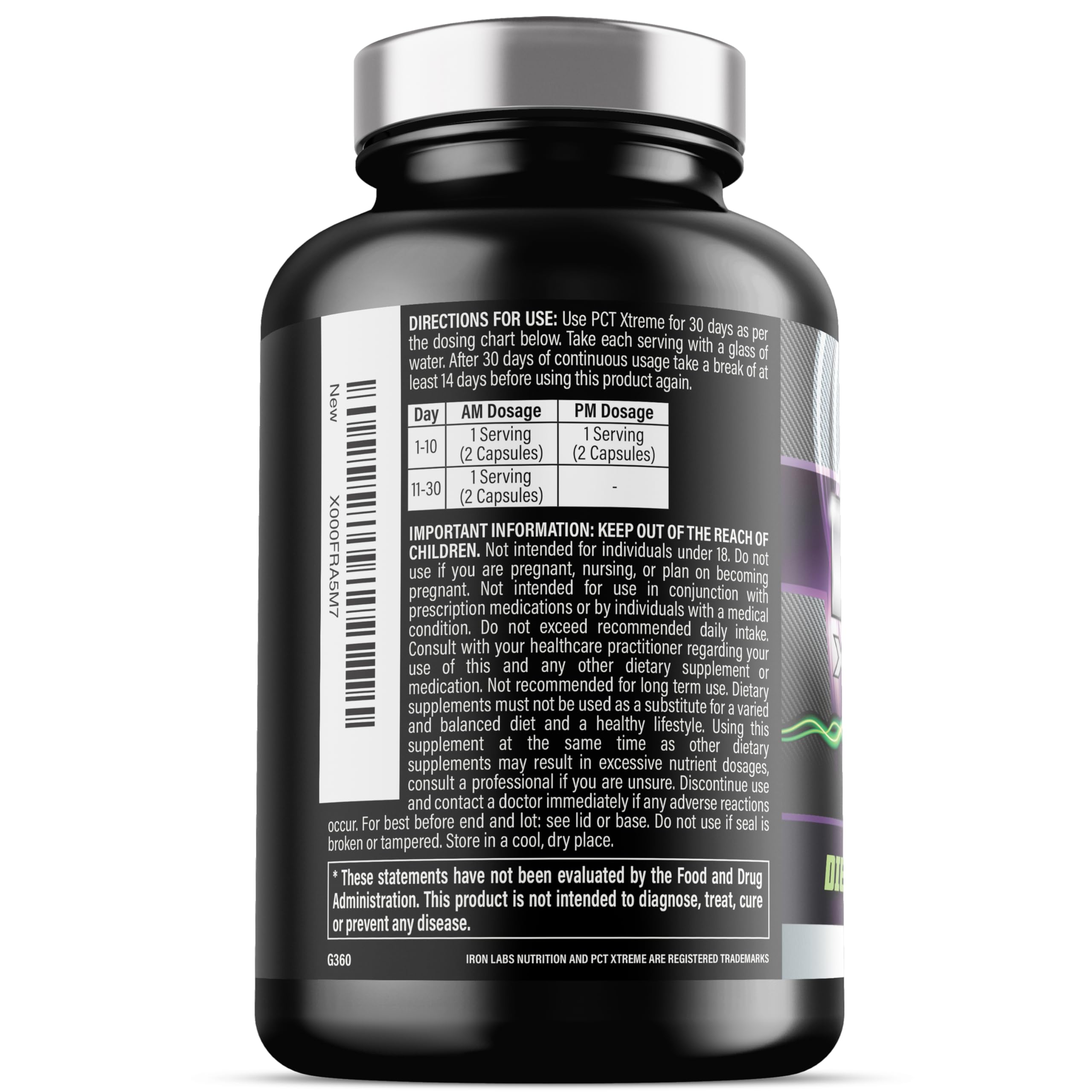 Iron Labs Nutrition PCT Xtreme - PCT Supplement for Men - 30 Day Course - Post Cycle Support Booster (80 Capsules) Iron Labs NutritionAu supplements