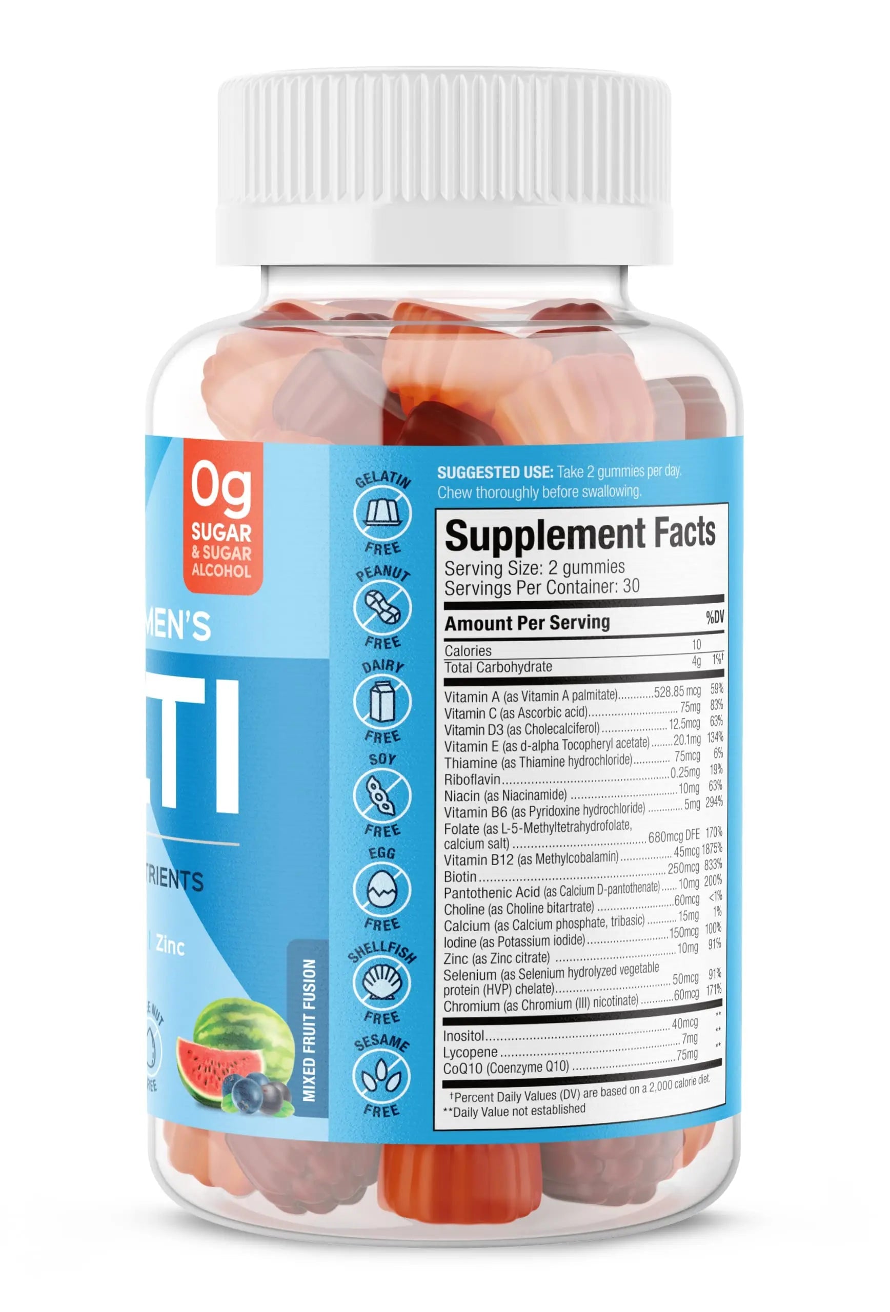 SUKU Men's Daily Multivitamin Gummies – Vitamins A, B12, C, D3, E, Zinc, CoQ10 & Lycopene – Prostate, Heart & Immune Support SUKUAu supplements