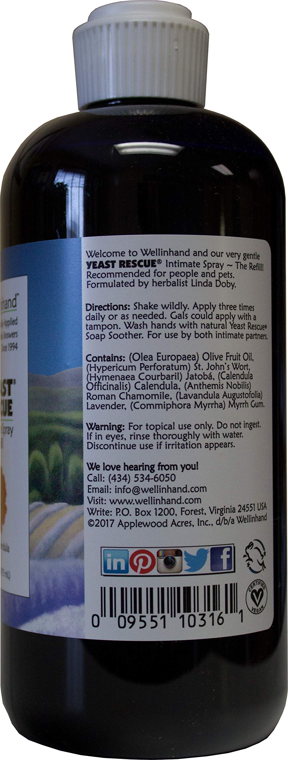 Yeast Rescue Soap Soother 16 fl.oz. Refill Economy Well-In-HandAu supplements
