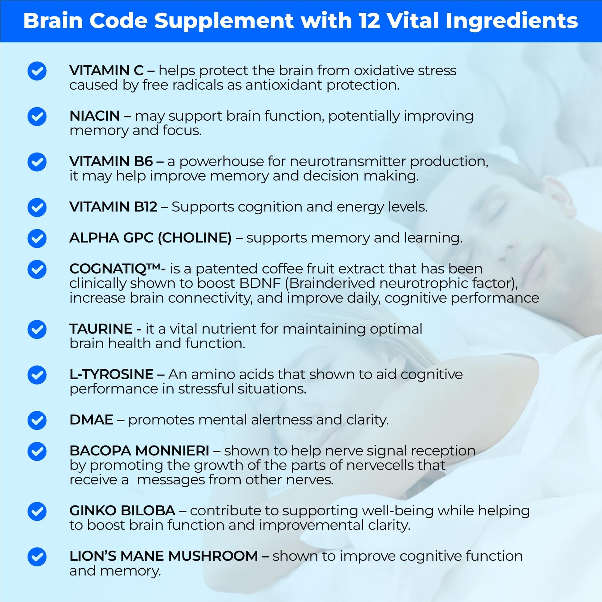 HerbaMe Brain Code Nootropic Brain Supplement for Memory and Focus | Supports Cognitive Health & Mental Clarity, Enhance Concentration | 90 Capsules HerbaMeAu supplements