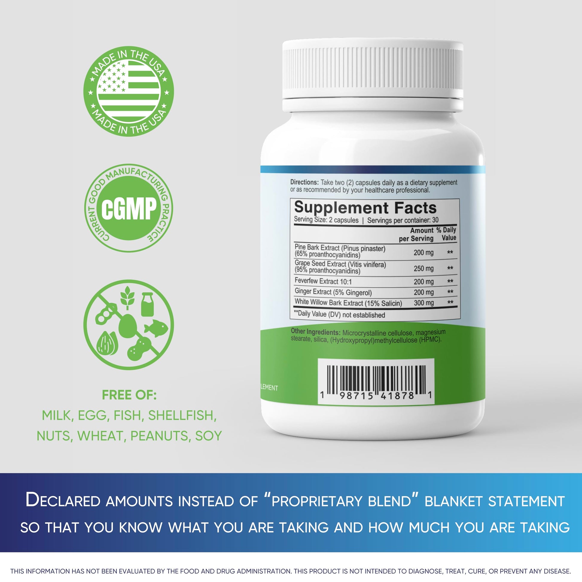 MigRePair MM Bottle of 60 - Doctor Formulated Natural Herbal Migraine Supplement for Women, Menstrual Migraine Relief, Hormonal Migraine Support with Feverfew, White Willow Bark Pine Bark & Grape Seed MigraceuticsAu supplements