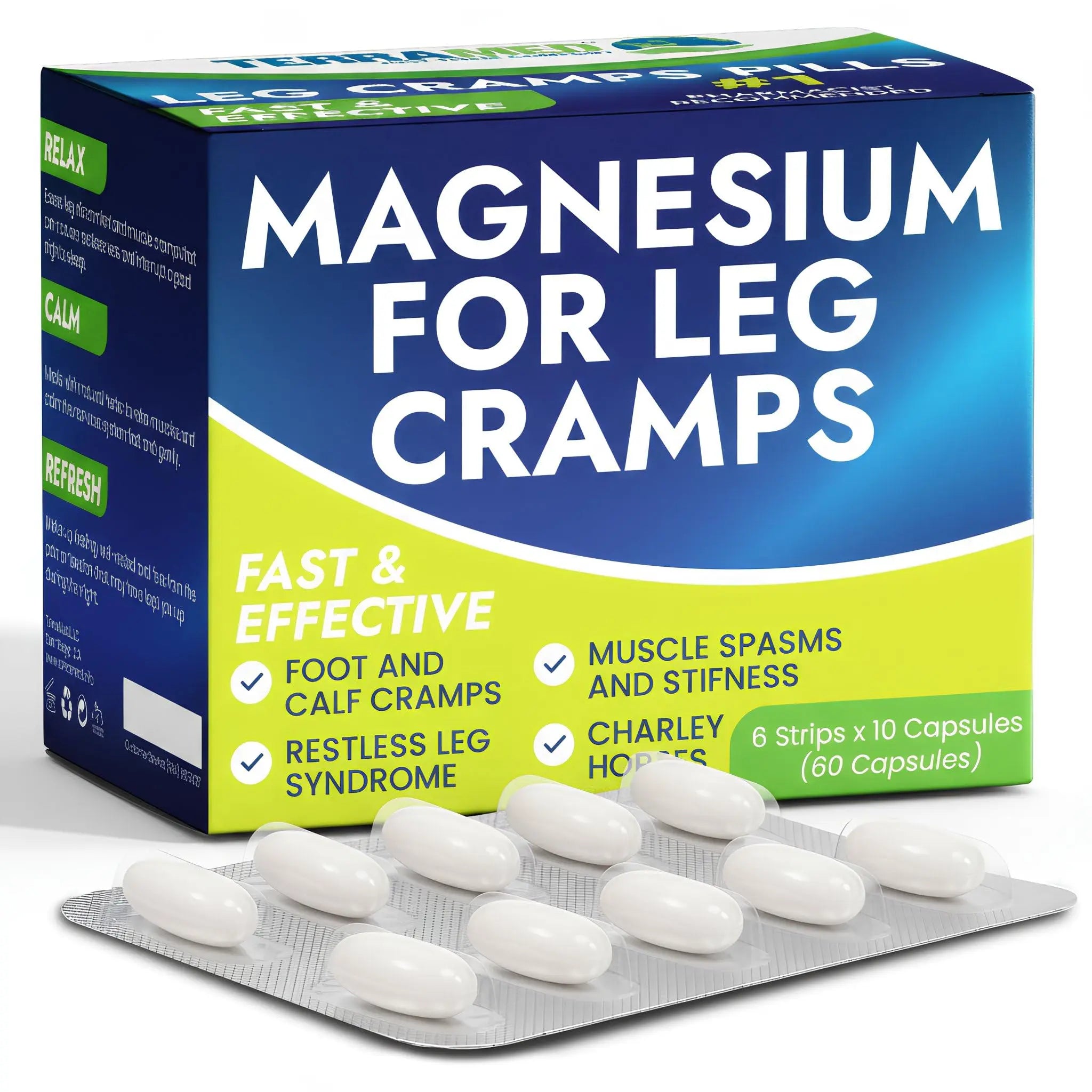 Leg Cramp Relief Pills | Pain Relief for Muscle Spasms, Soreness, & Foot and Calf Cramps | Homeopathic Medicine for Restless Legs Syndrome Relief (30 Pills) Terramed Just Think ComfortAu supplements