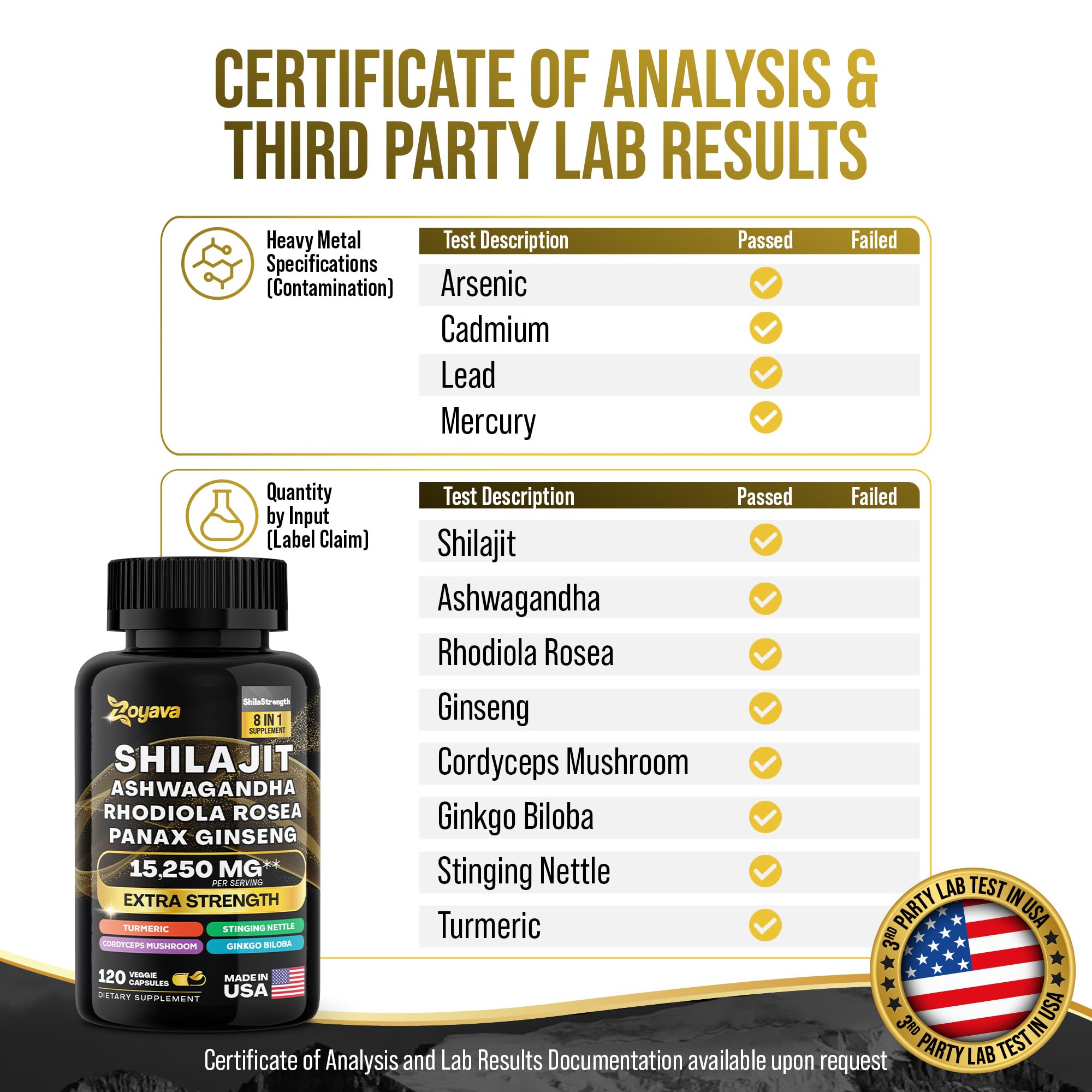 Zoyava Shilajit 9000MG Radiant Health Blend Ashwagandha 2000MG Rhodiola Rosea ZoyavaAu supplements