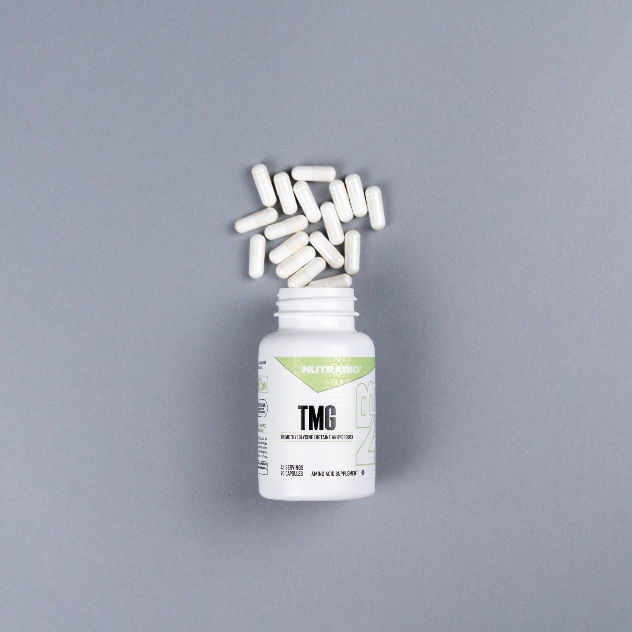 NutraBio TMG Supplements Betaine Anhydrous 500mg Capsules, Trimethylglycine Homocysteine Support NutraBioAu supplements