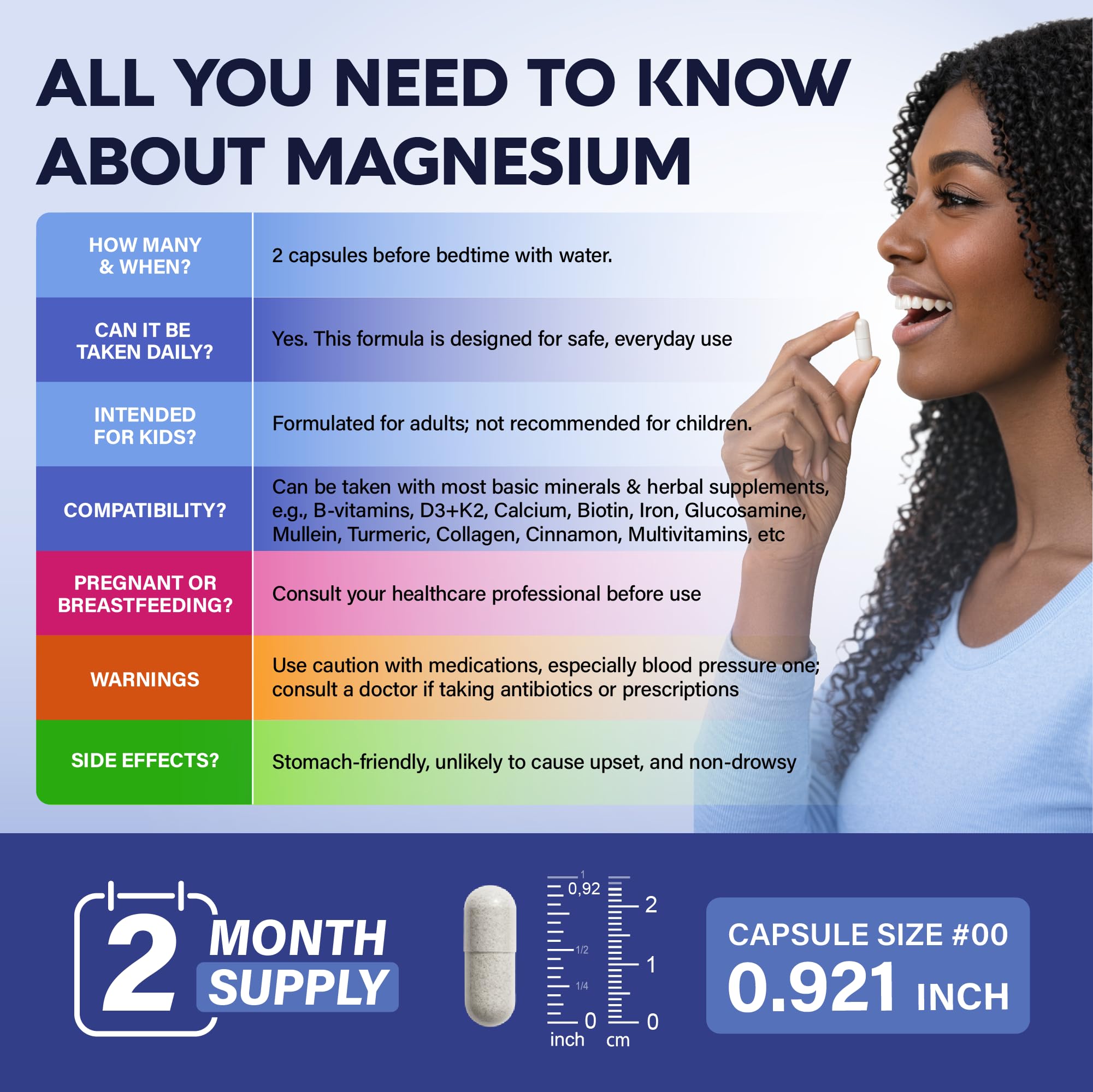 Magnesium Glycinate - Sleep & Relaxation Support - Extra Strength Glycinate, Glycine & Taurine 1500 mg - Magnesium Supplement for Women & Men - Chelated & High Absorption - Made in USA - 120 Capsules NUTRAHARMONYAu supplements