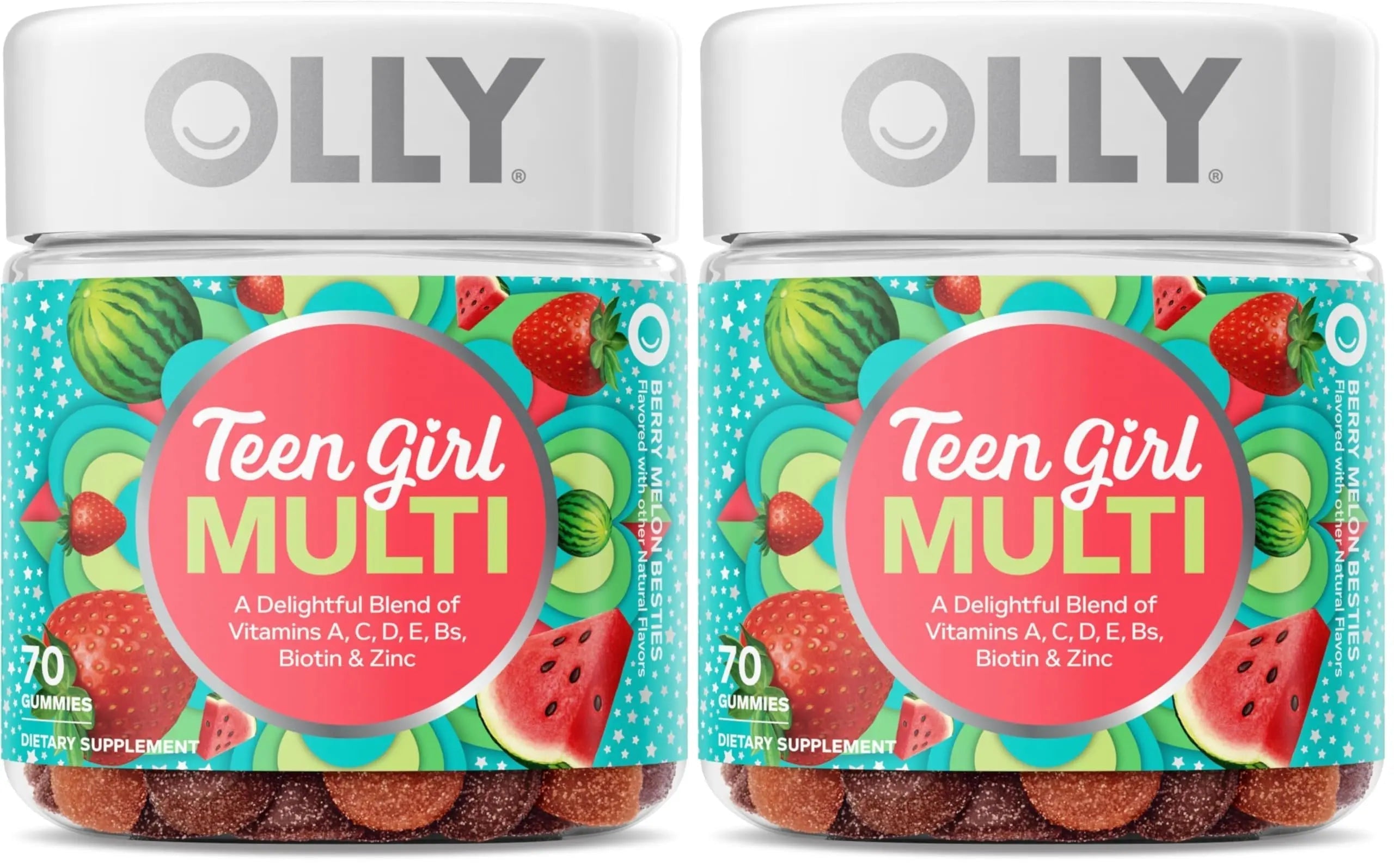 OLLY Teen Girl Multi Gummy, Healthy Skin and Immune Support, 15 Essential Vitamins, Biotin, Zinc, Calcium, Chewable Multivitamin OLLYAu supplements
