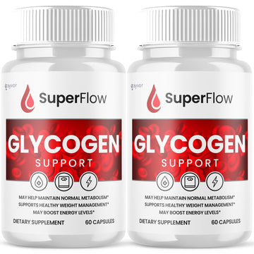 (2 Pack) Super Flow Glycogen Support, Official SuperFlow Advanced Formula Glyco Optimizer Capsules, All Natural Super Flow Pills, Daily Wellness Supplement to Support Healthy Balance (120 Capsules) SyvorAu supplements