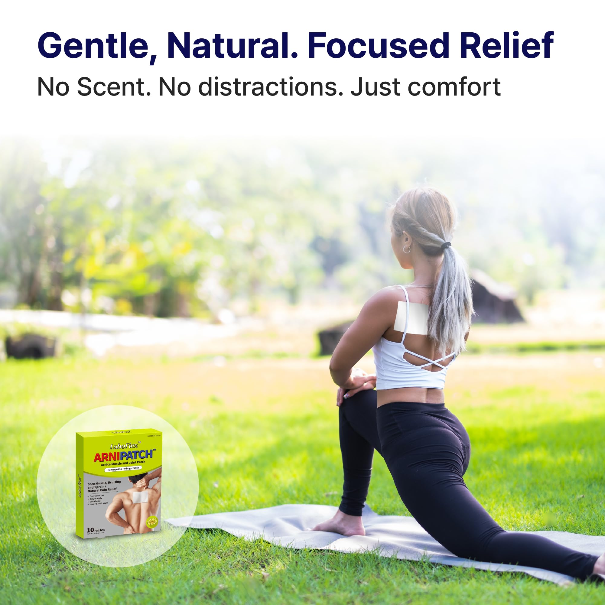Arnica Hydrogel Pain Relief Patches | Natural Relief for Muscle, Joint, Bruises & Swelling | Flexible, Non-Greasy & Long-Lasting | Great for Back, Knee & Neck Pain (3.9"x4.7", 10, Count) Wooshin LabottachAu supplements
